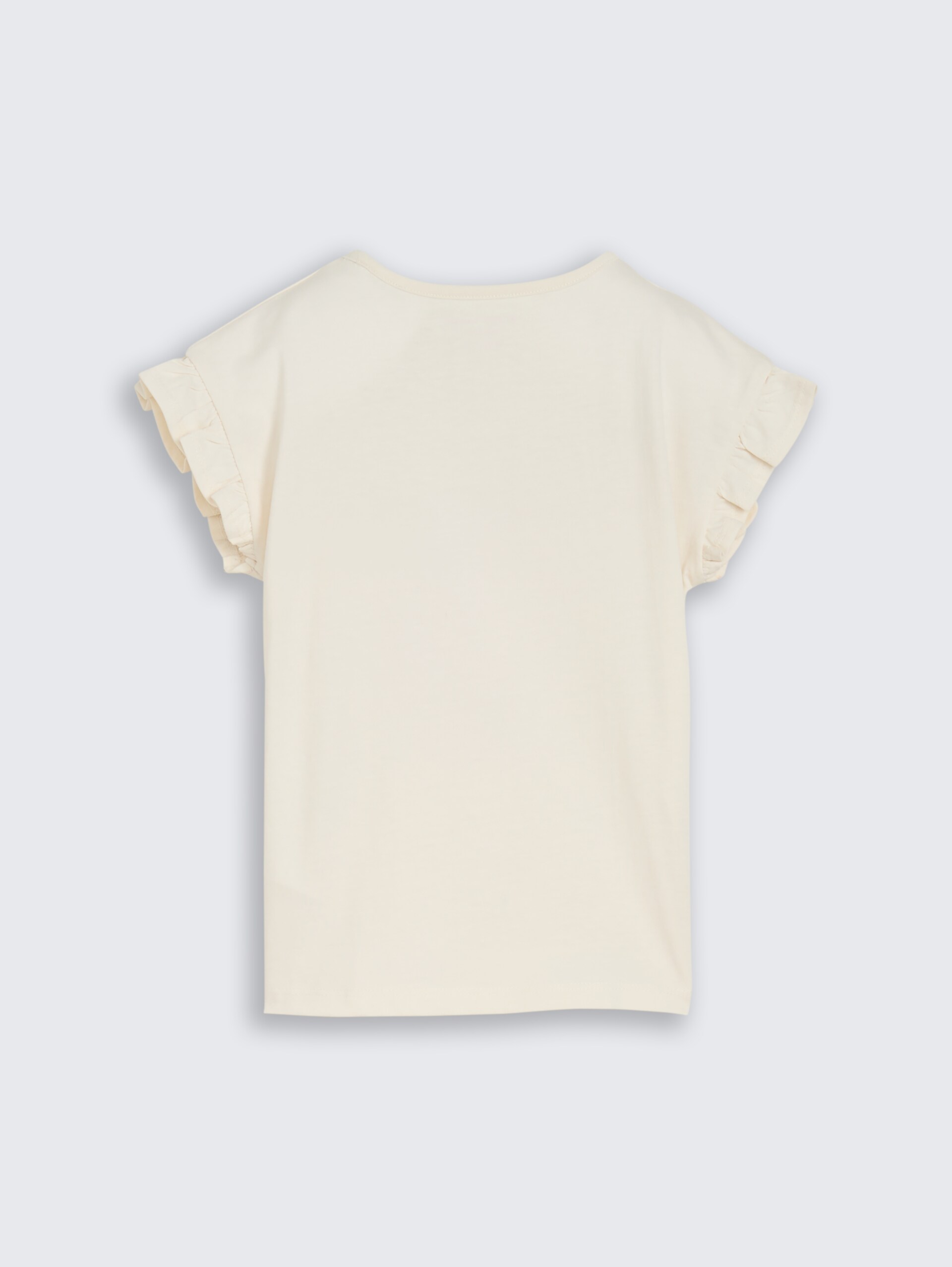 T-Shirt mit Tüll-Detail - Wool White