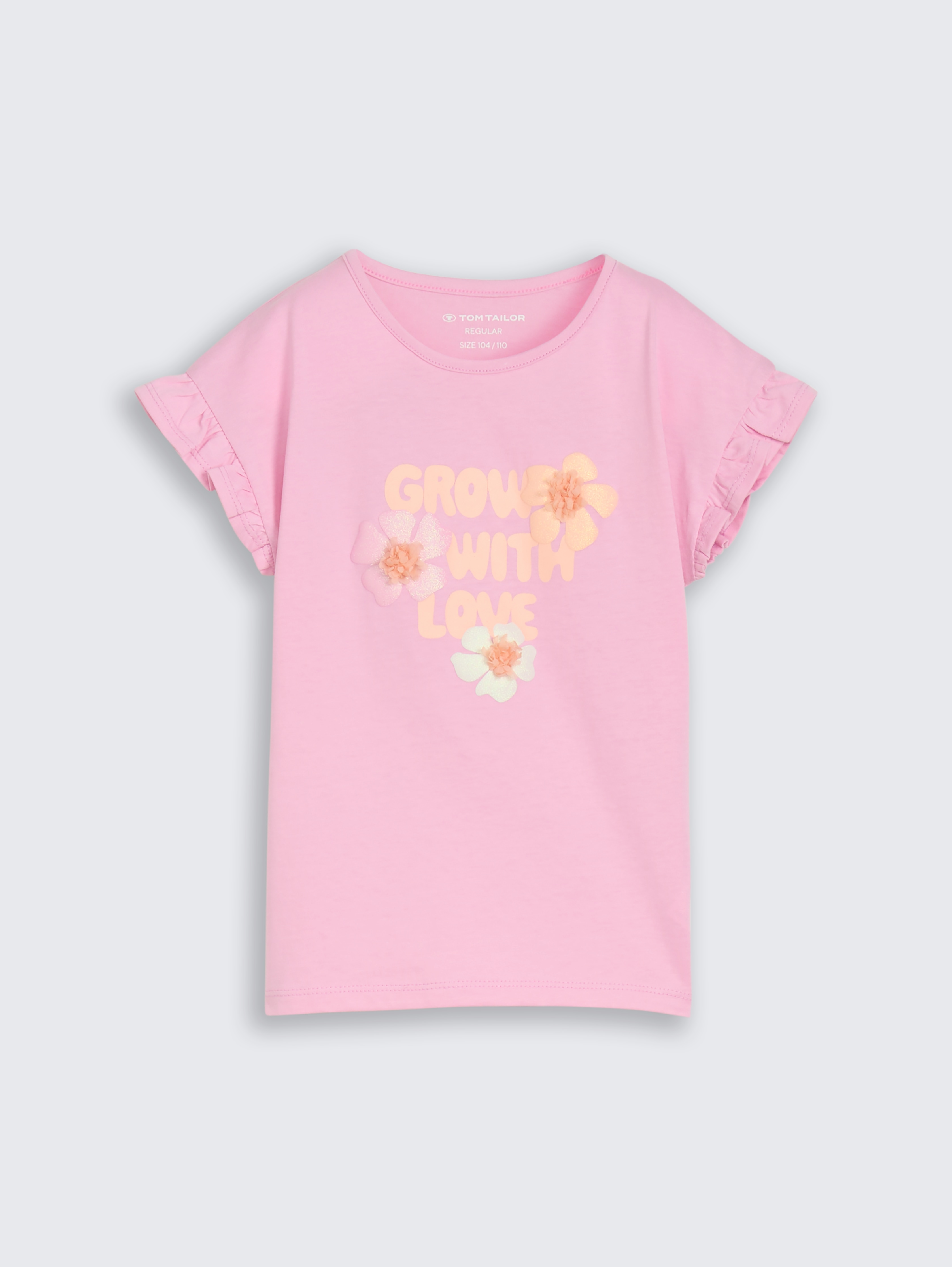 T-Shirt mit Tüll-Detail von Mini Girls, lovely pink