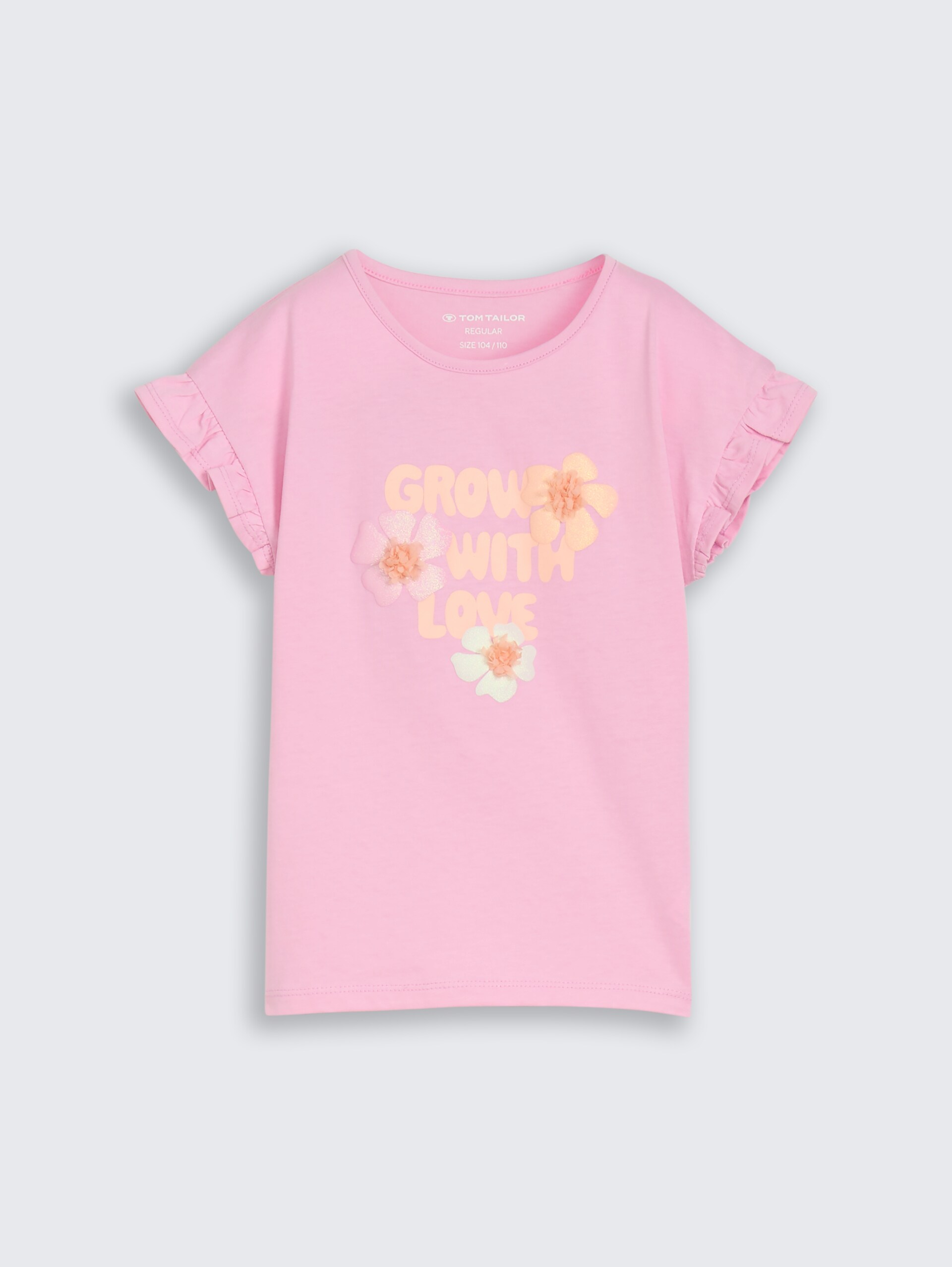 T-Shirt mit Tüll-Detail - lovely pink - Vorder-Produkt-Ansicht