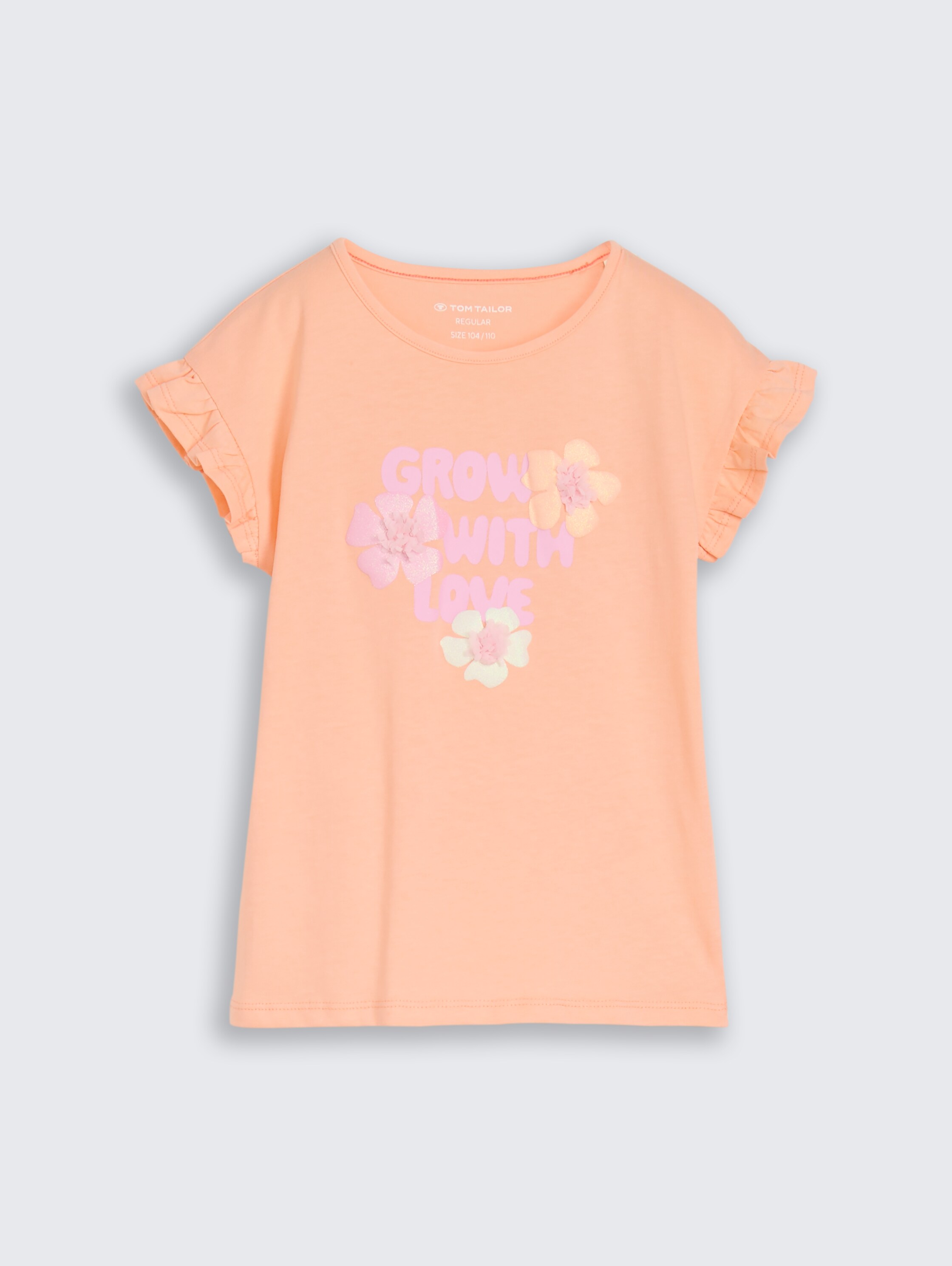T-Shirt mit Tüll-Detail - peach_bloom - 