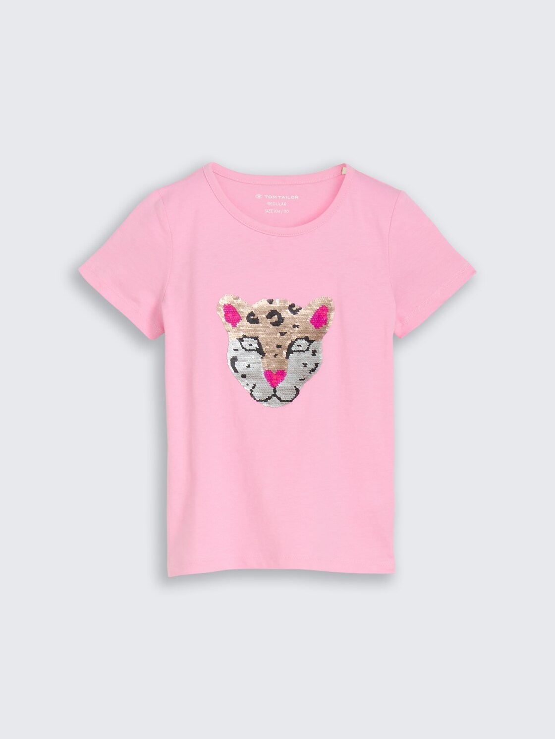 T-Shirt mit Wendepailletten - lovely pink - Vorder-Produkt-Ansicht