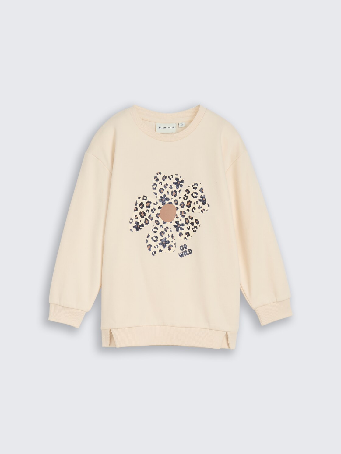 Oversize Sweatshirt mit Print - light almond - Vorder-Produkt-Ansicht