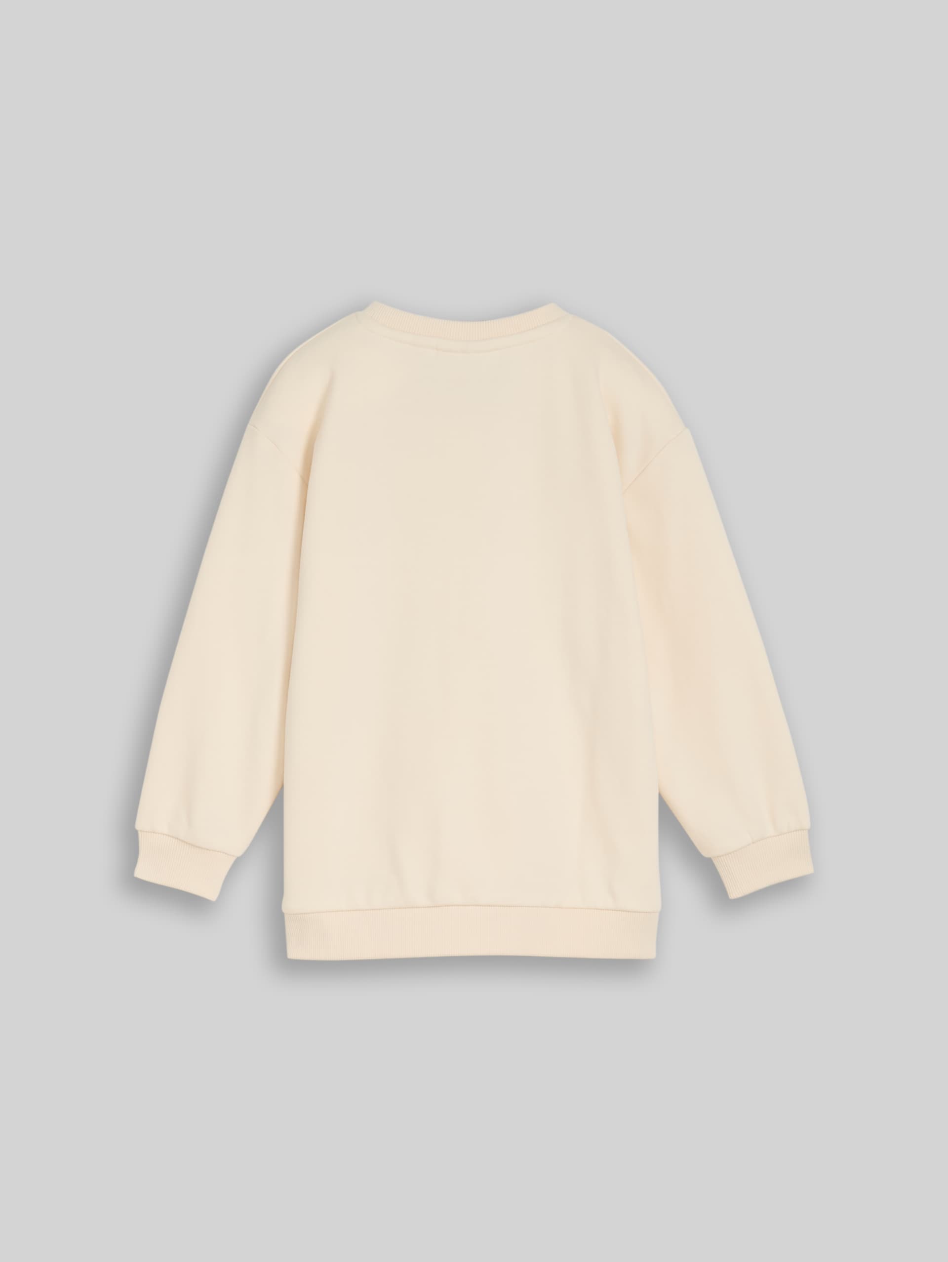 Oversized sweatshirt with print - light almond
