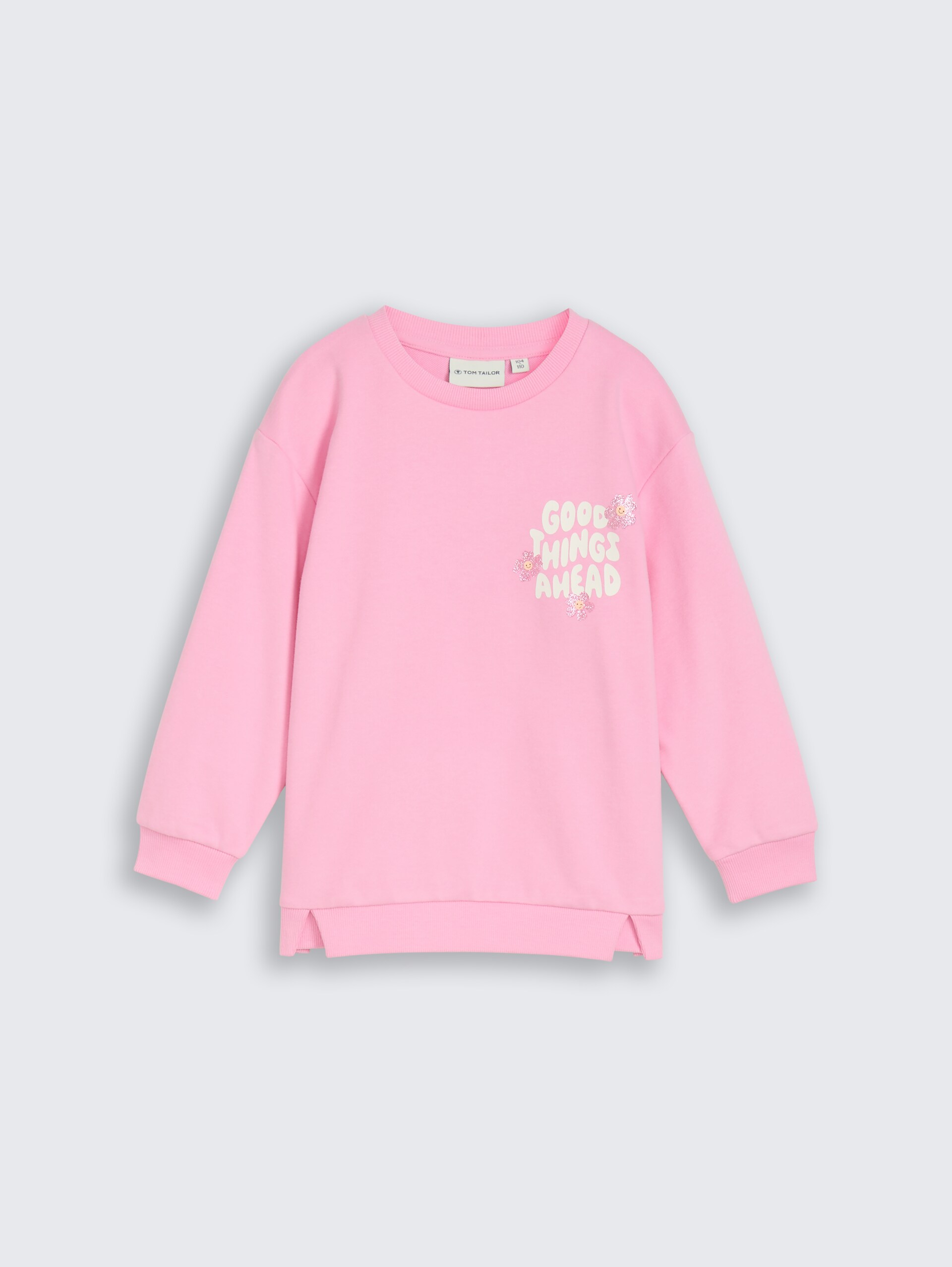 Oversized sweatshirt met print - lovely pink - Product vooraanzicht