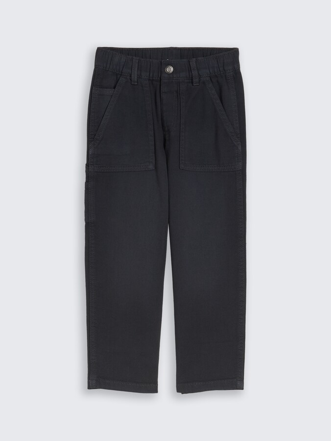 Losvallende broek in utility-look door Mini Boys, coal grey