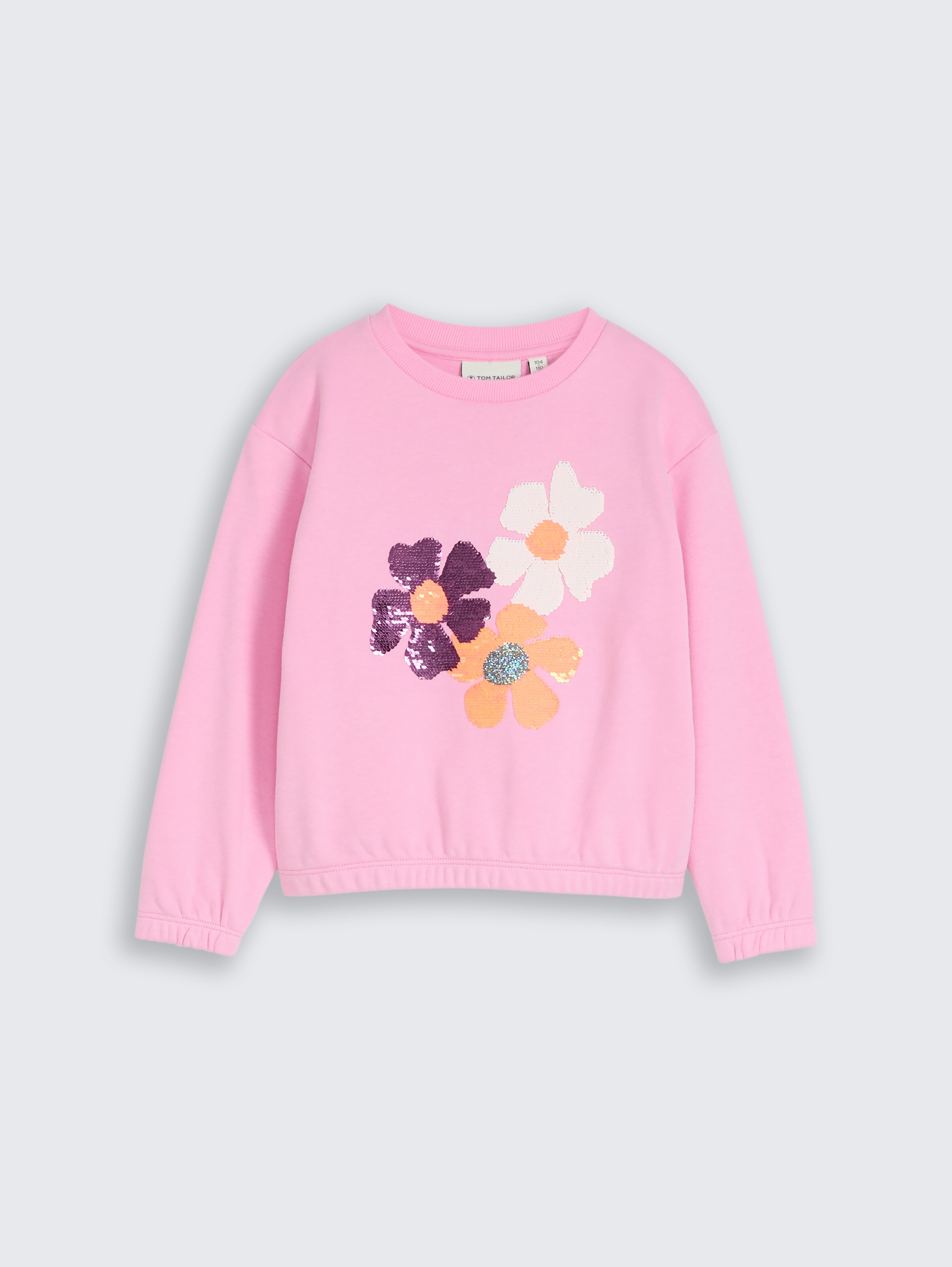 Sweatshirt mit Wendepailletten von Mini Girls, lovely pink