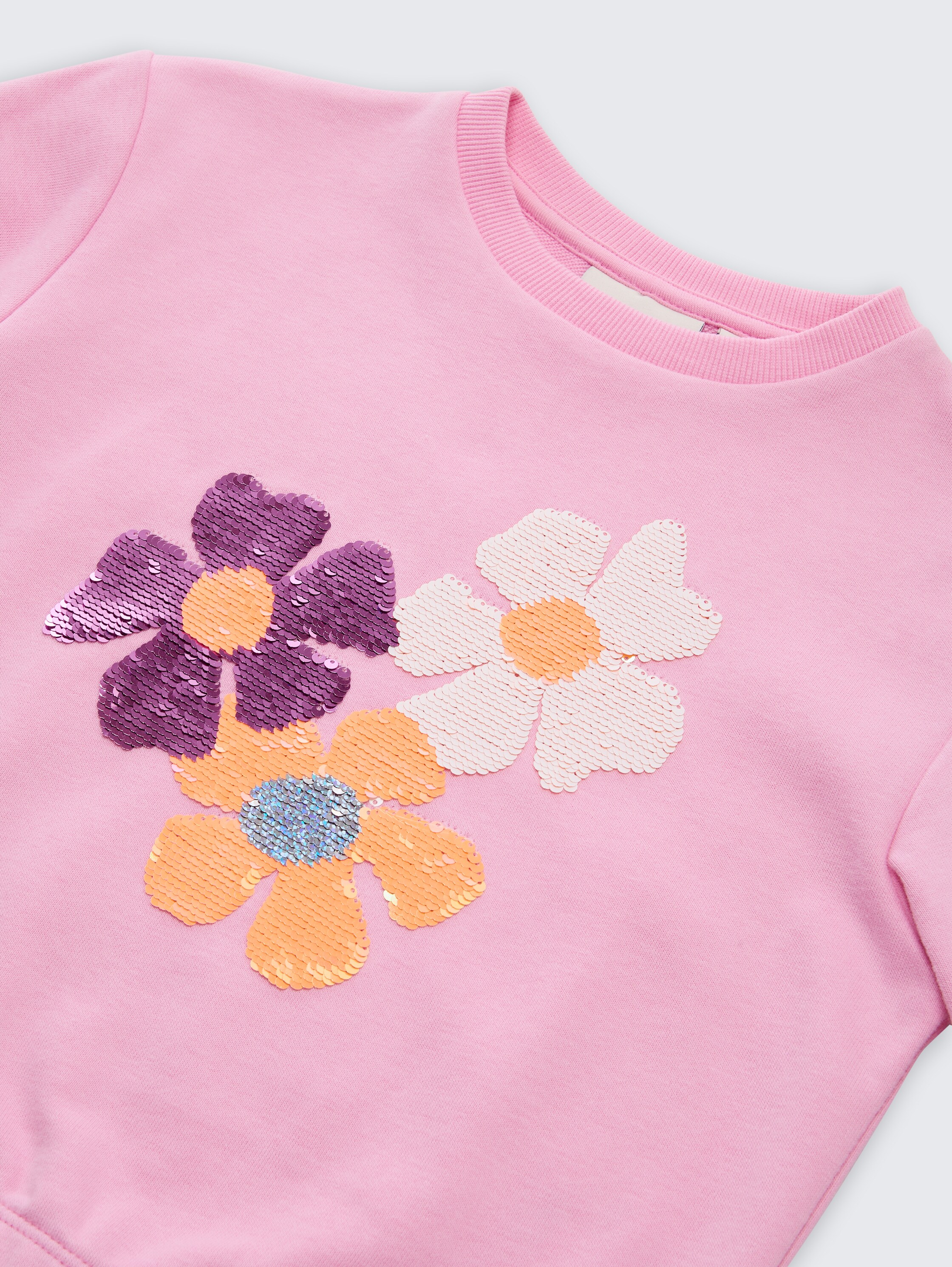 Sweatshirt mit Wendepailletten - lovely_pink - 