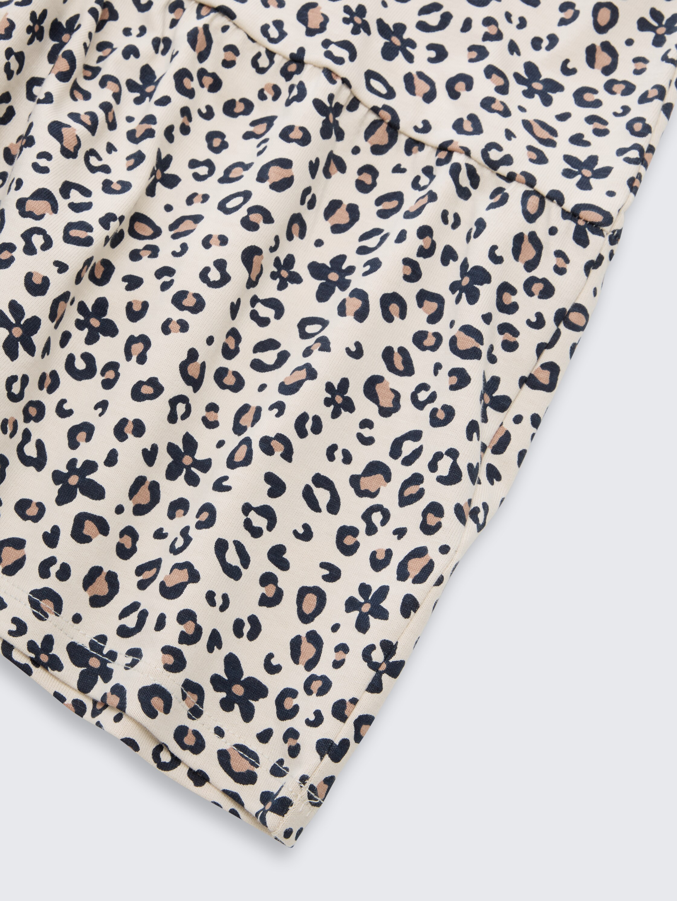 Mini-jurk met luipaardprint - small leopard print - Detailaanzicht model