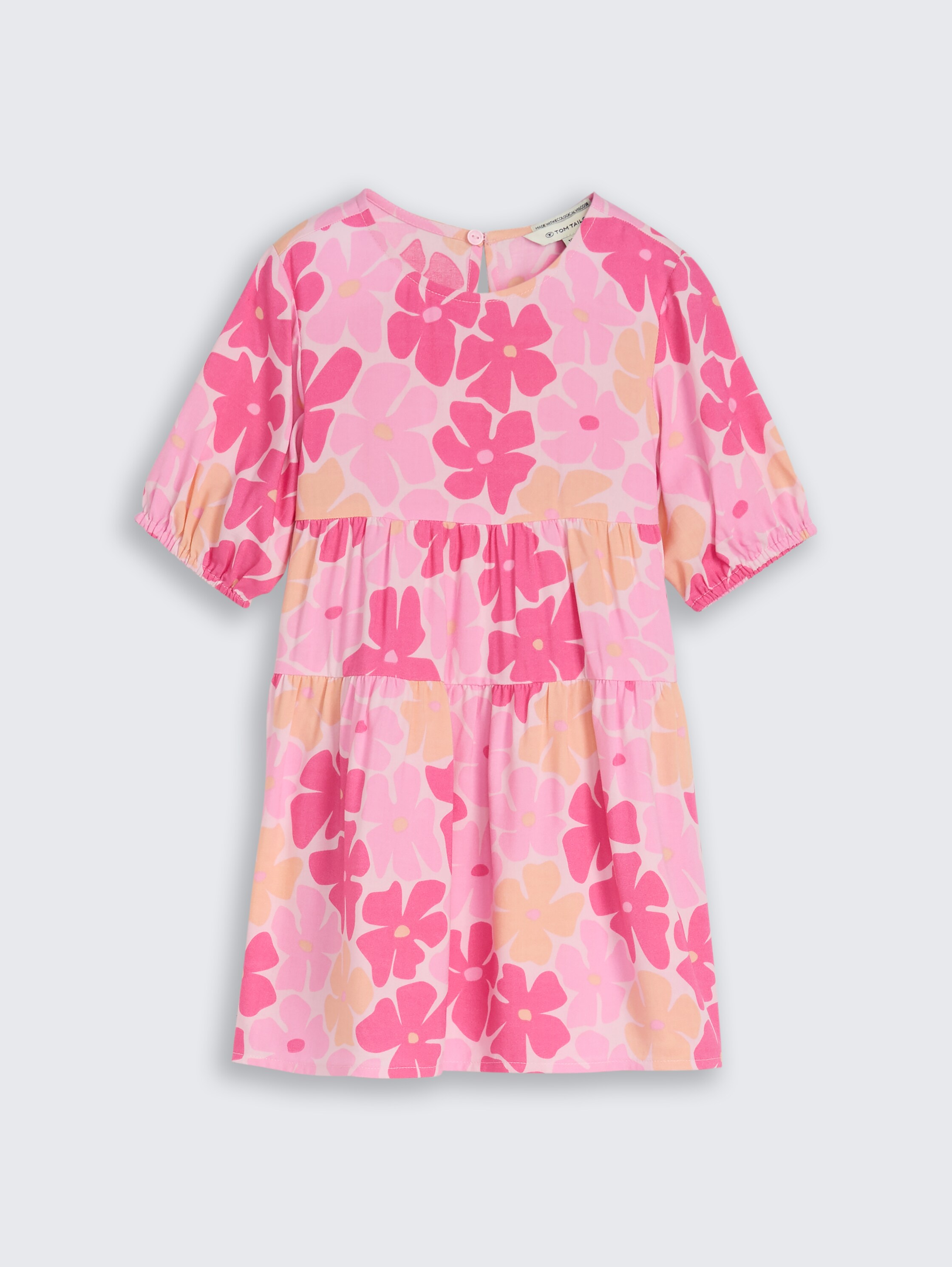 Mini-Kleid mit Volant - multicolor_flower_print - 