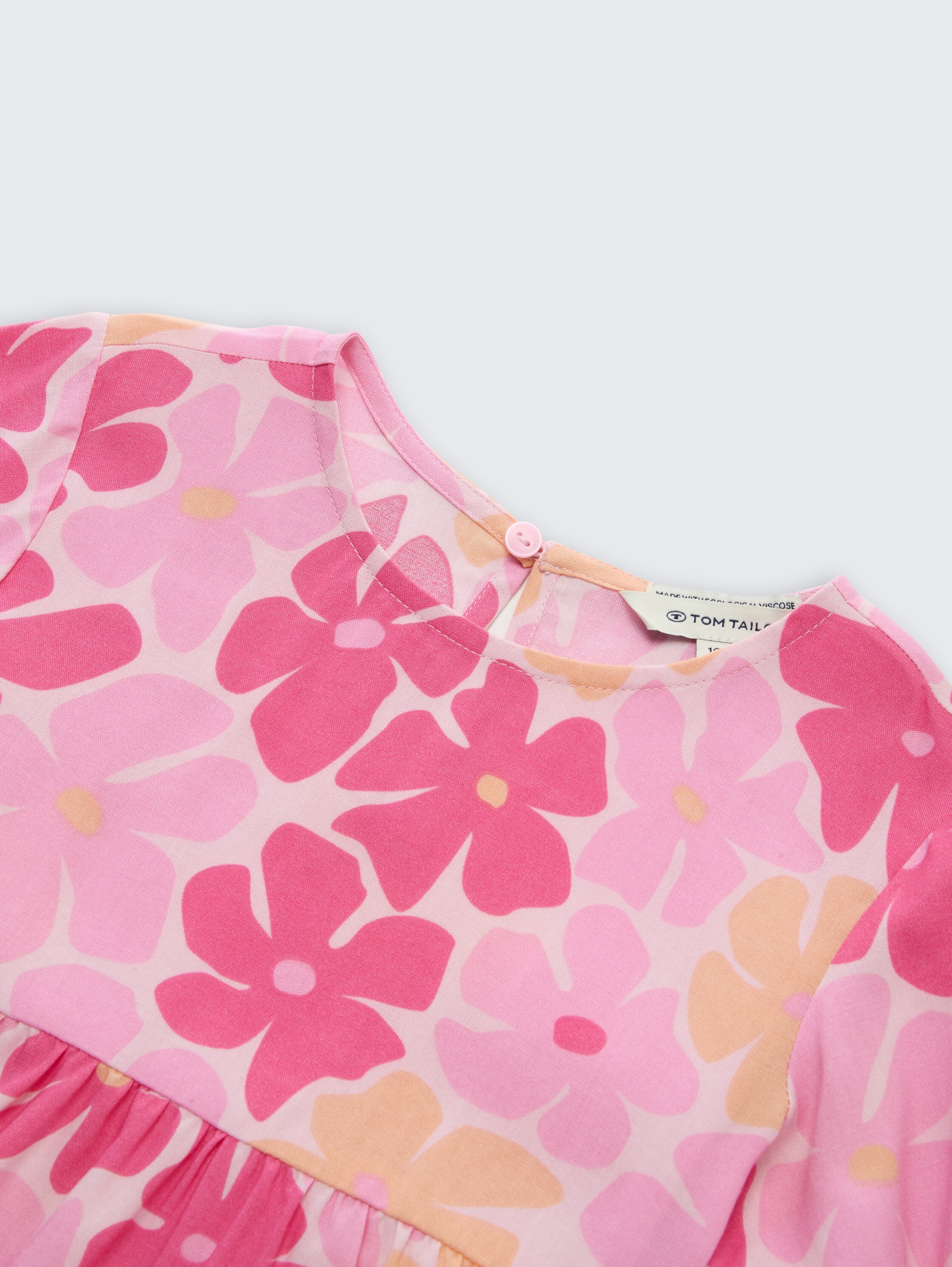 Mini-Kleid mit Volant - multicolor_flower_print - 