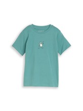 Sélectionné, T-shirt avec imprimé photo par Tom Tailor, verdoyant