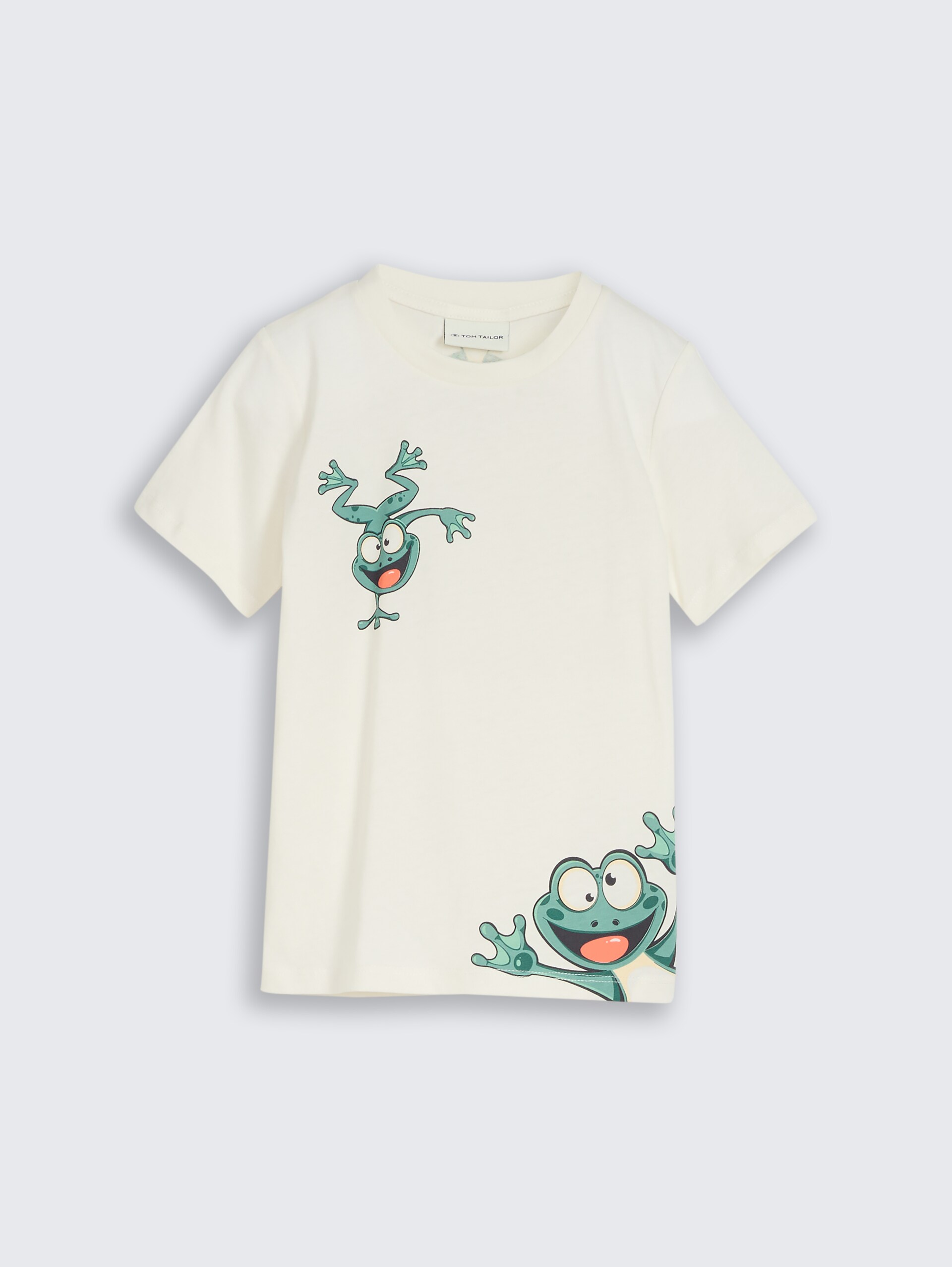 T-shirt met print op de rug - Wool White - Product vooraanzicht