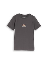 Sélectionné, T-shirt avec imprimé dans le dos par Tom Tailor, gris