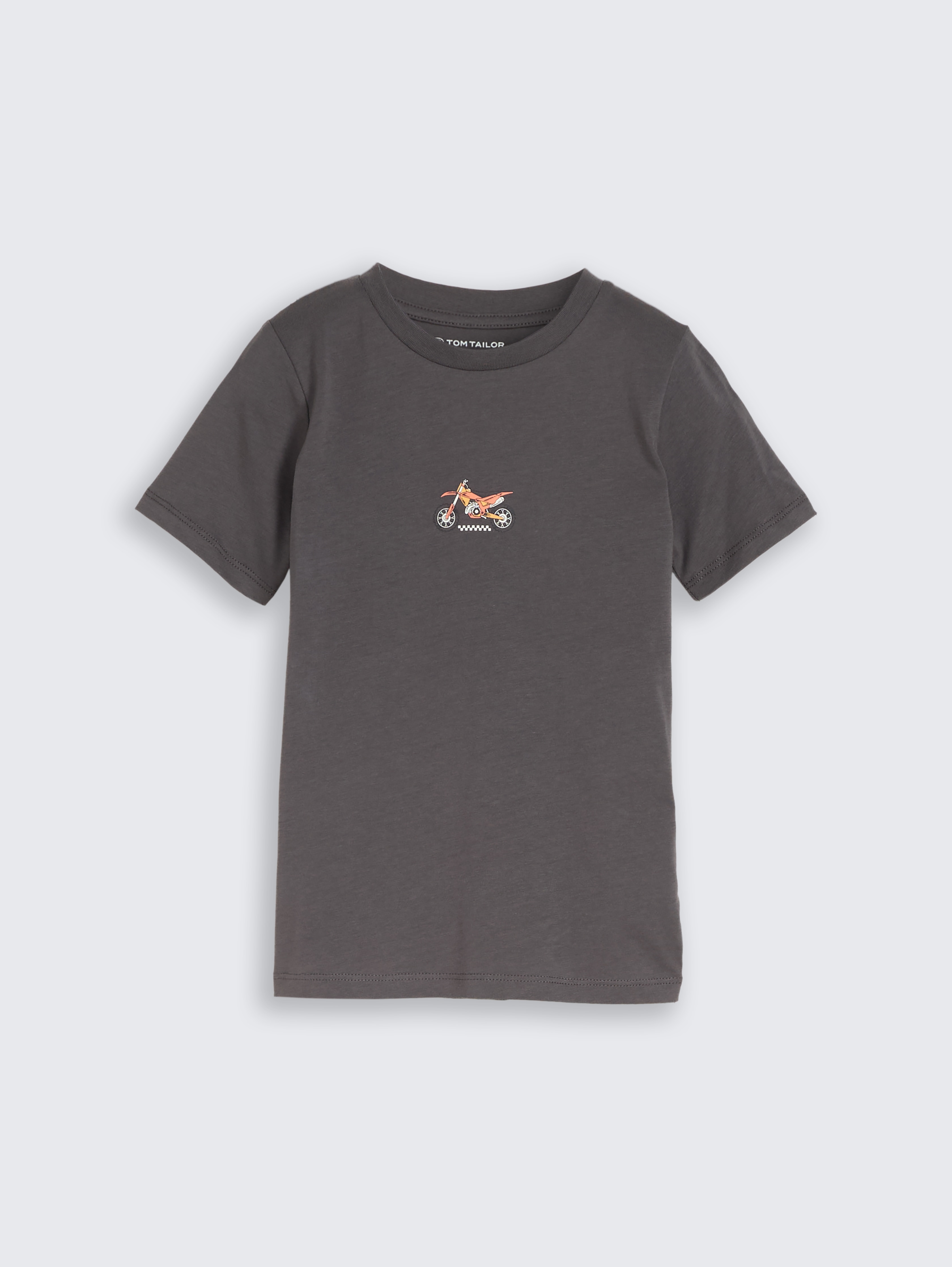 T-Shirt mit Rückenprint von Mini Boys, dark urban grey