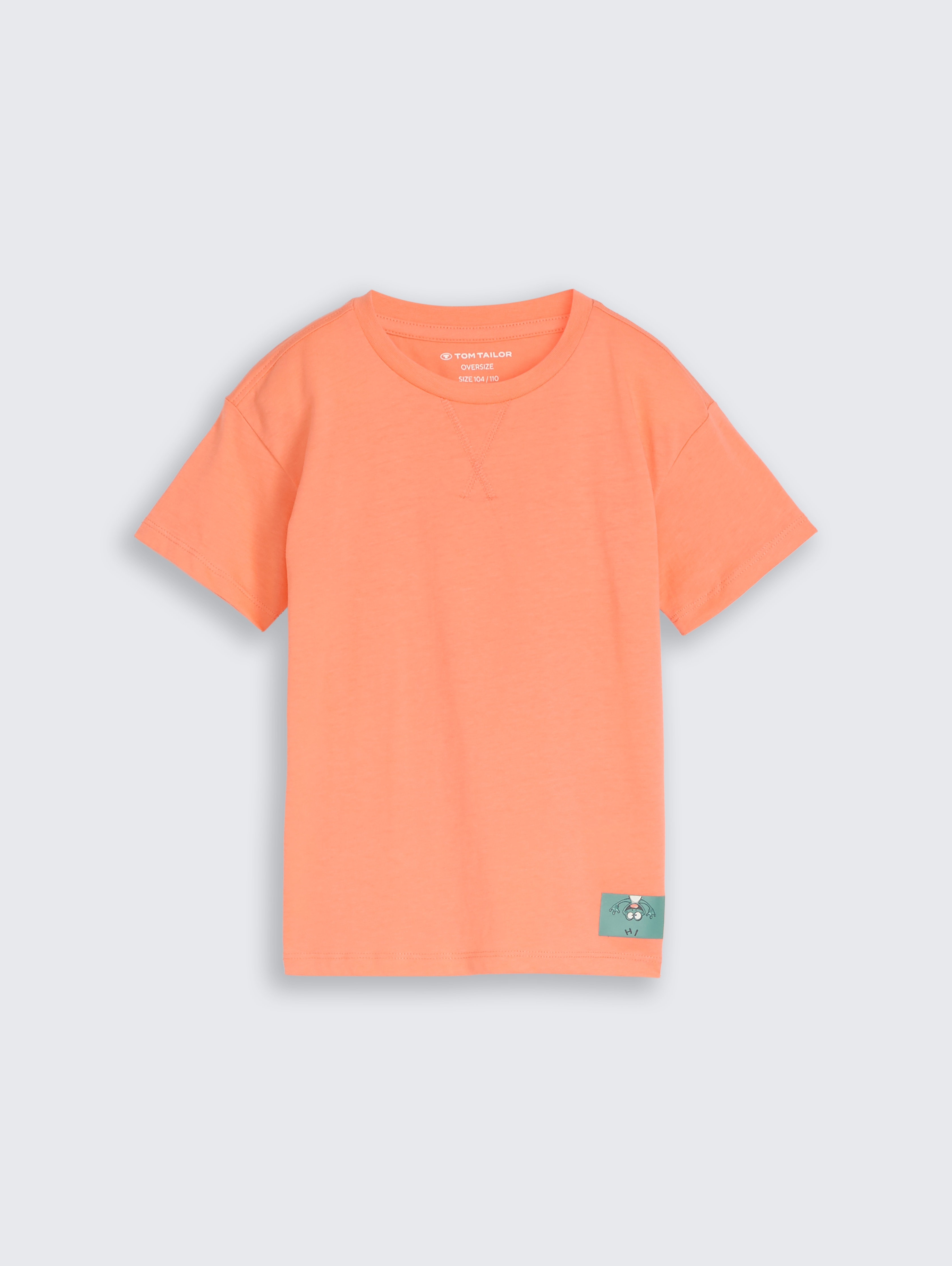 Oversize T-Shirt von Mini Boys, bright coral