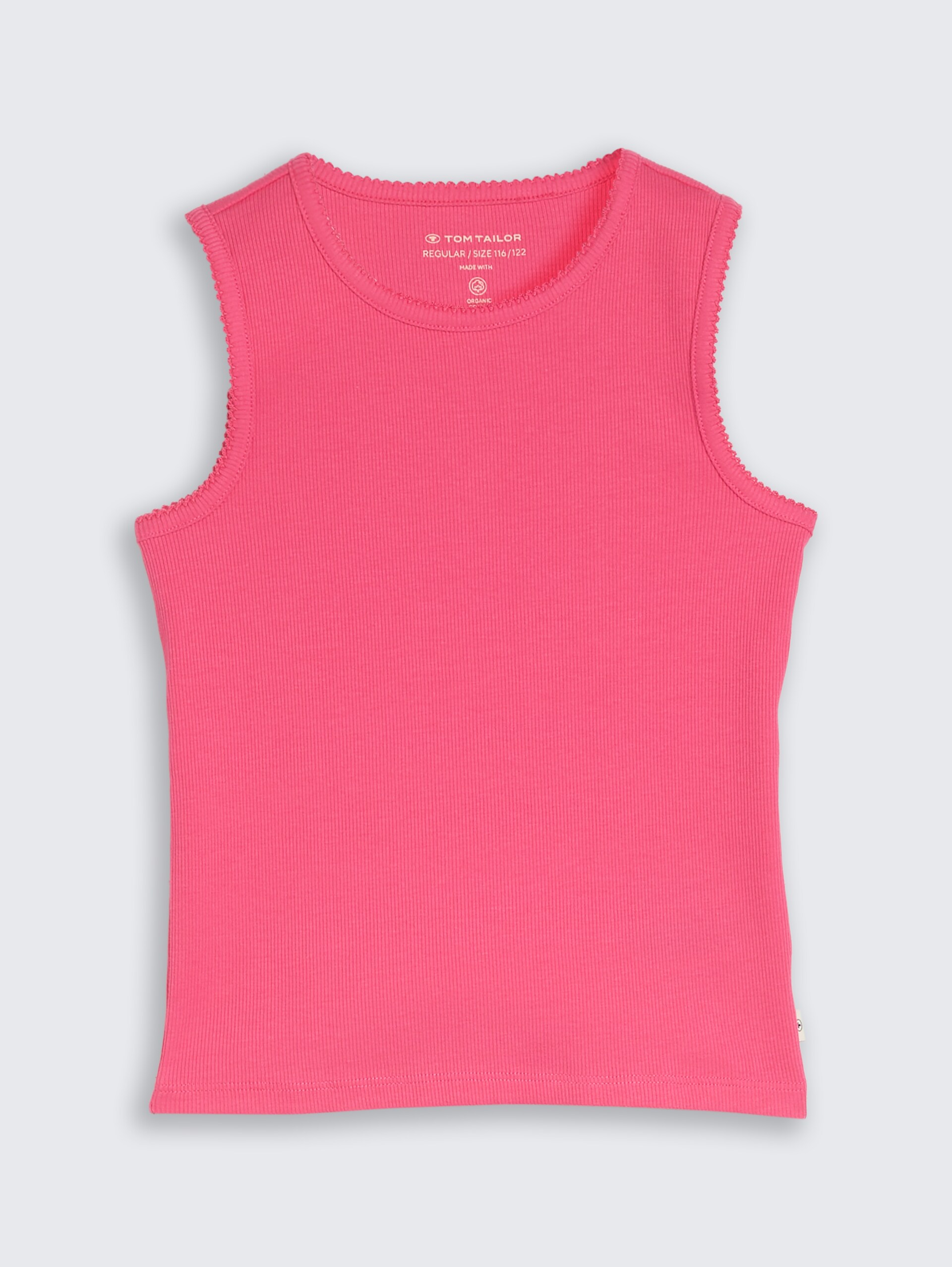 Basic Ripp Top - Flashy Pink - Vorder-Produkt-Ansicht