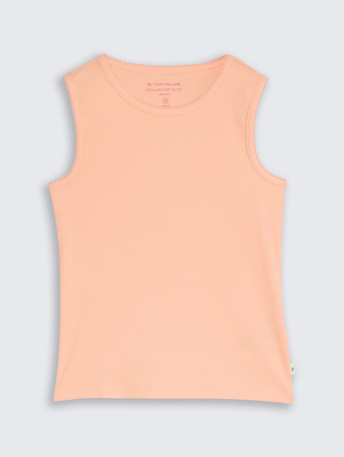 Basic Ripp Top - peach bloom - Vorder-Produkt-Ansicht