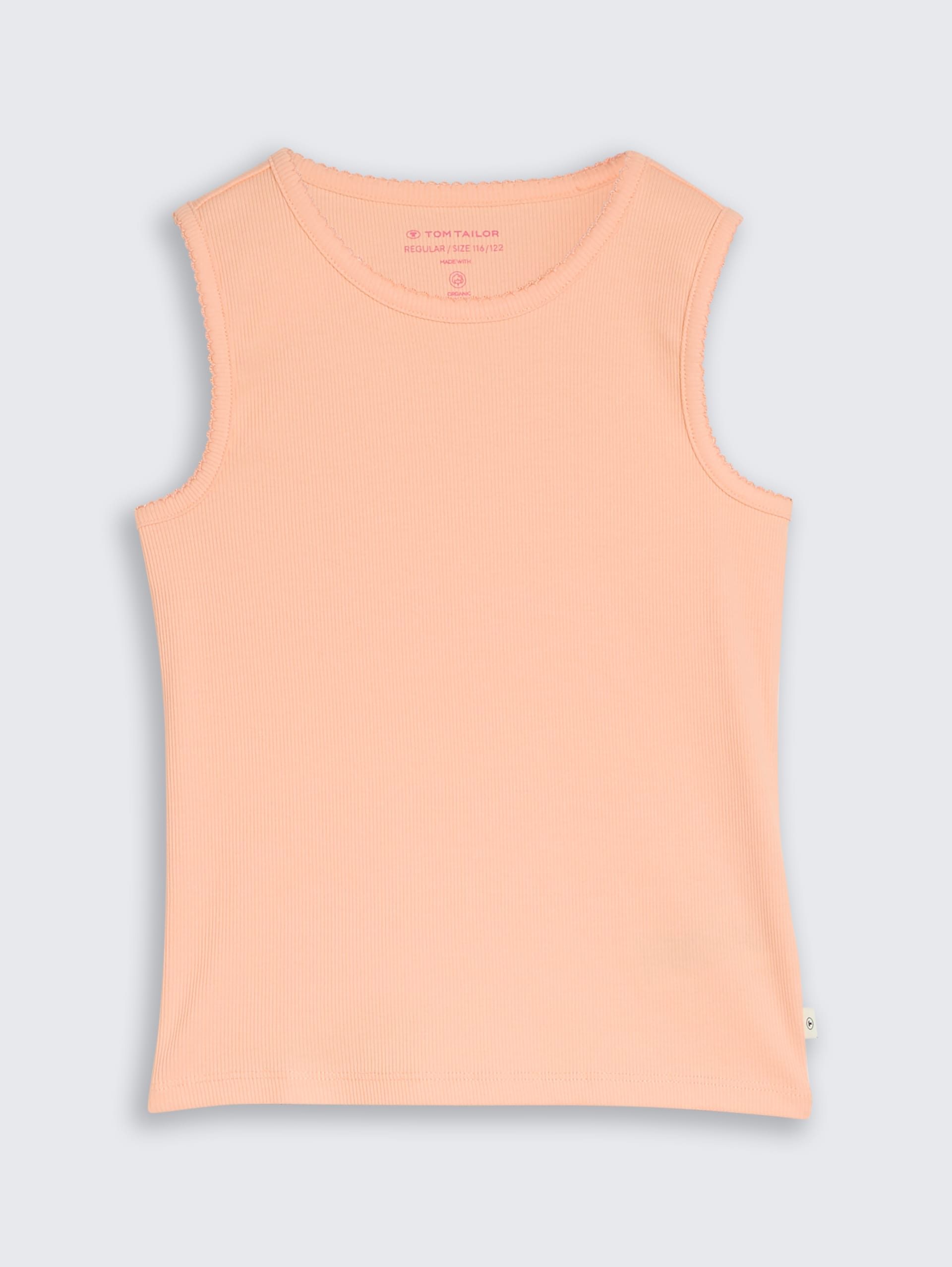 Basic Ripp Top - peach bloom - Vorder-Produkt-Ansicht