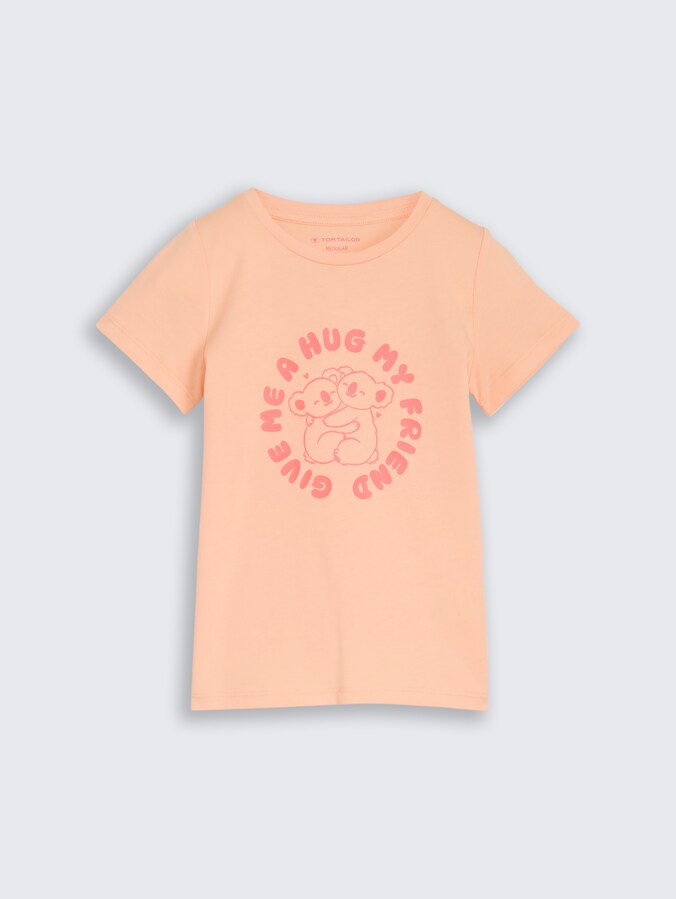 T-shirt met print door Mini Girls, peach bloom