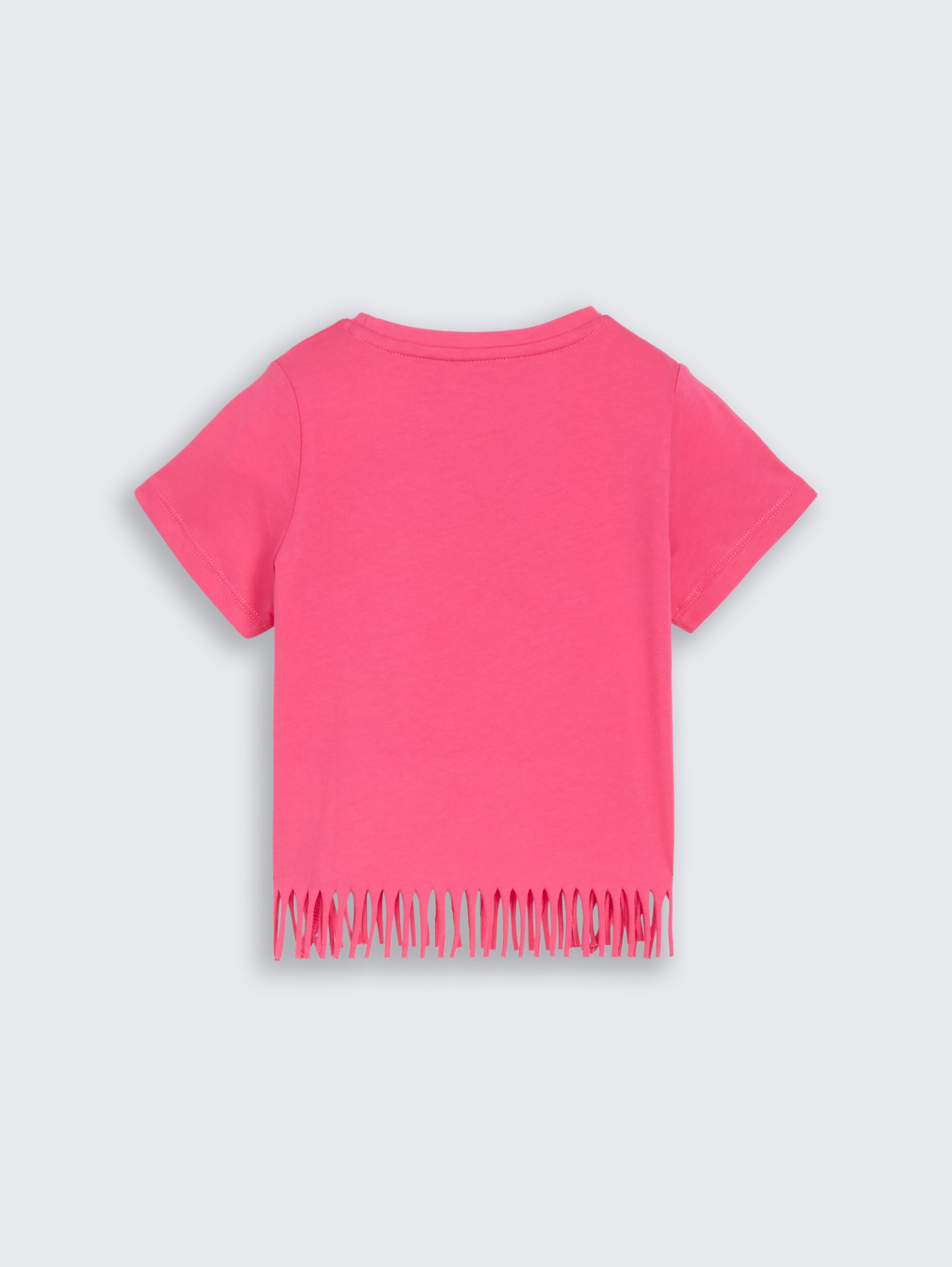 T-Shirt mit Fransen - Flashy Pink