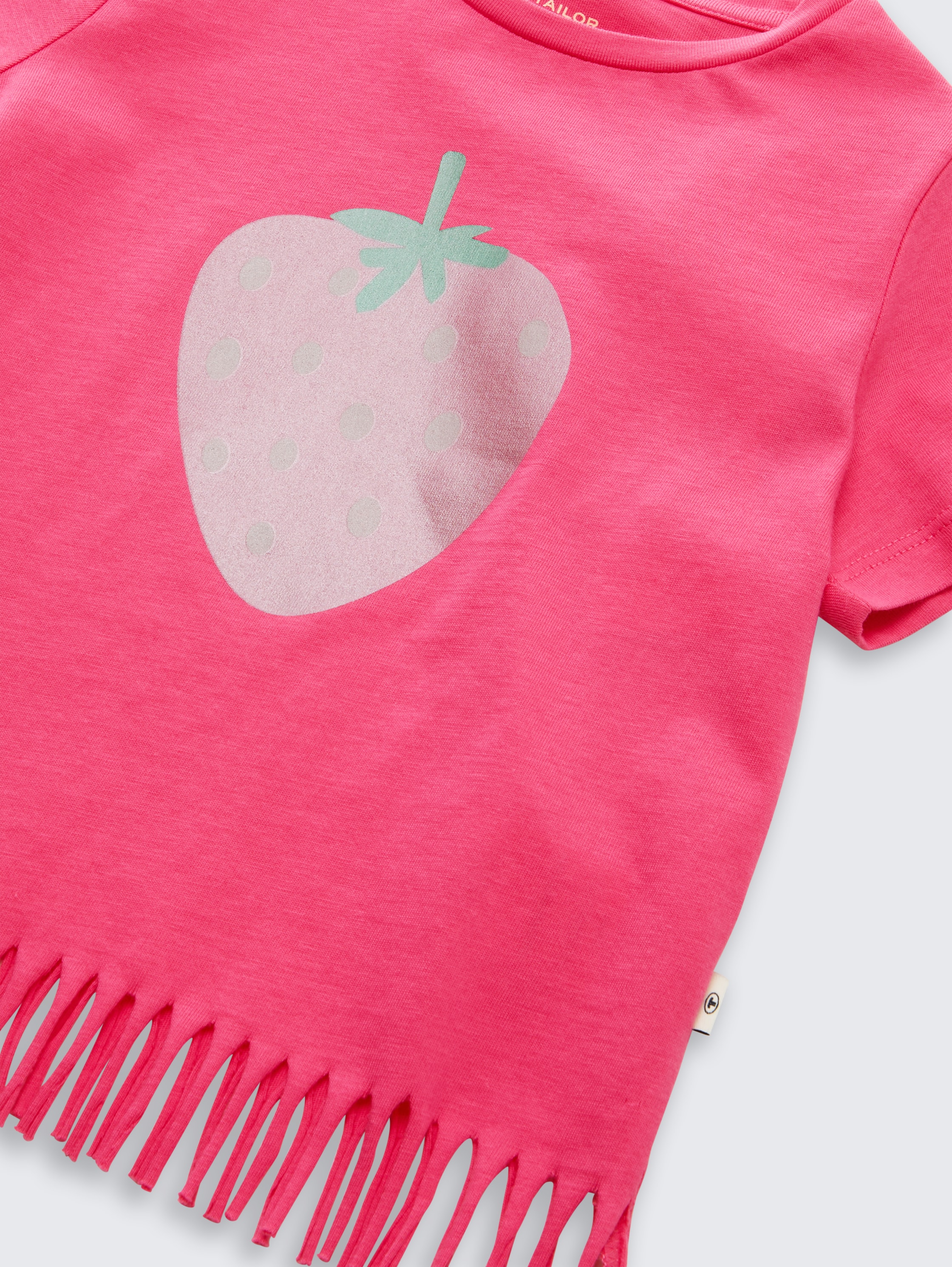 T-shirt with fringes - flashy_pink - 