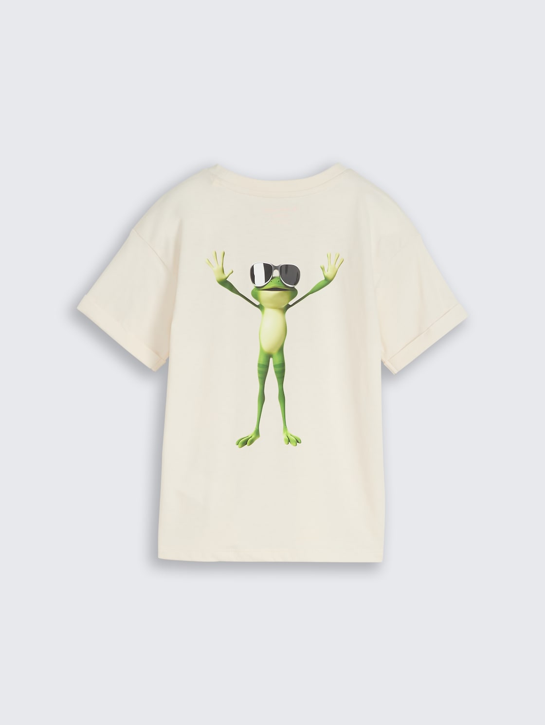 Oversize T-Shirt mit Rückenprint - Wool White