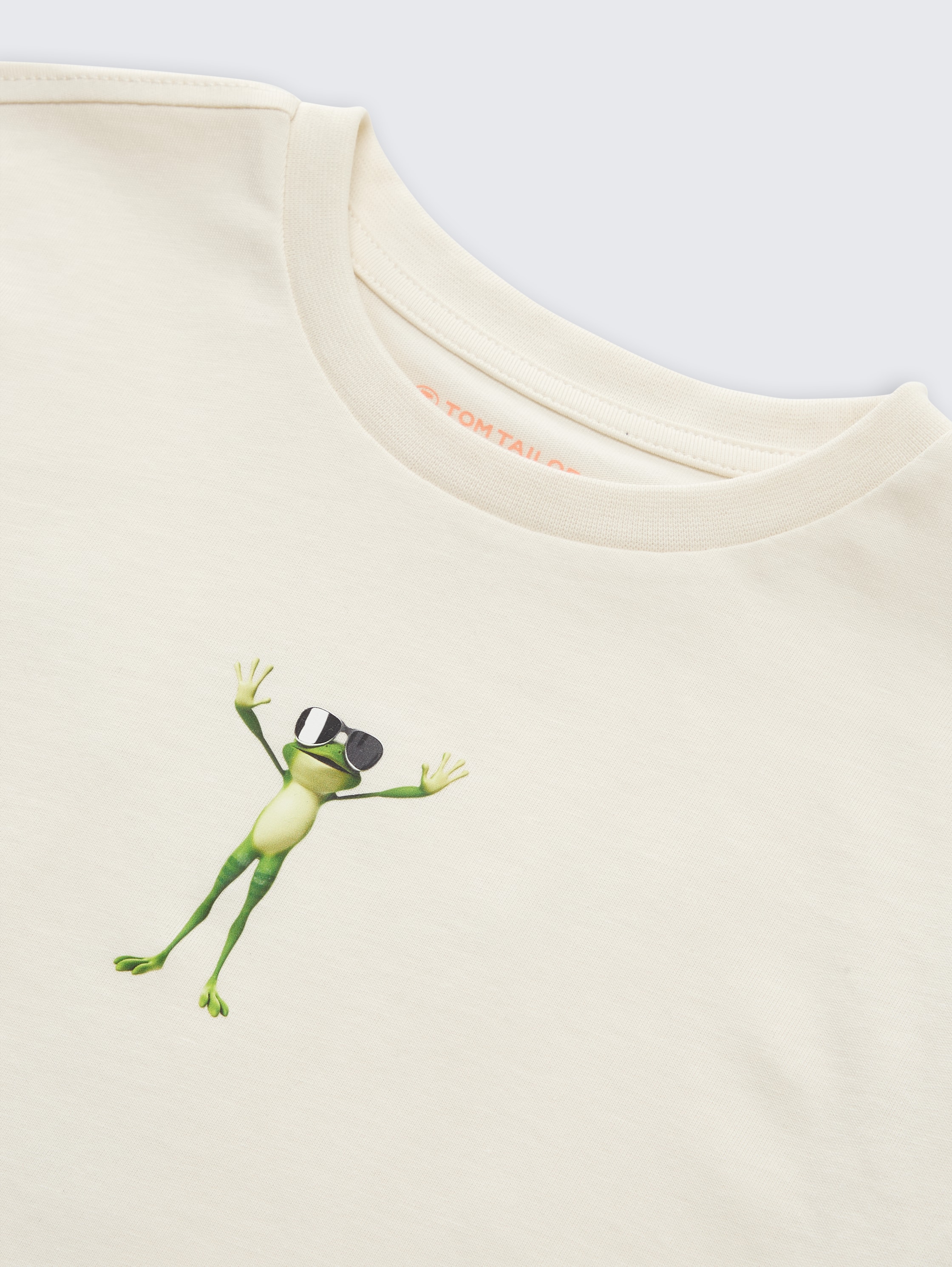 T-shirt oversize avec imprimé dans le dos - Wool White - Vue détaillée du modèle