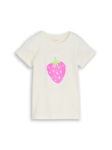 Ausgewählt, T-Shirt mit Wendepailletten von Tom Tailor, weiß