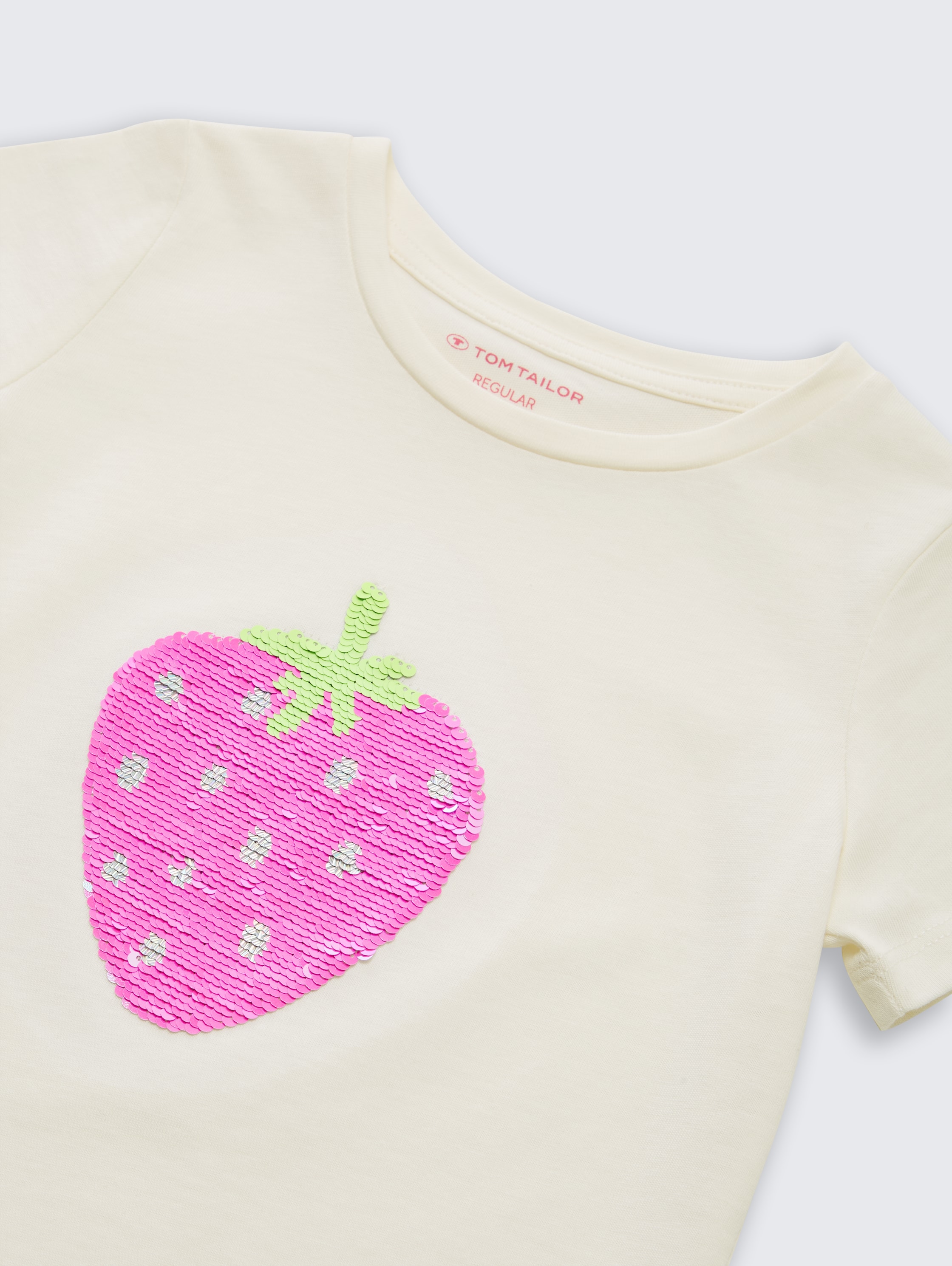 T-shirt met omkeerbare pailletten - wool_white - 