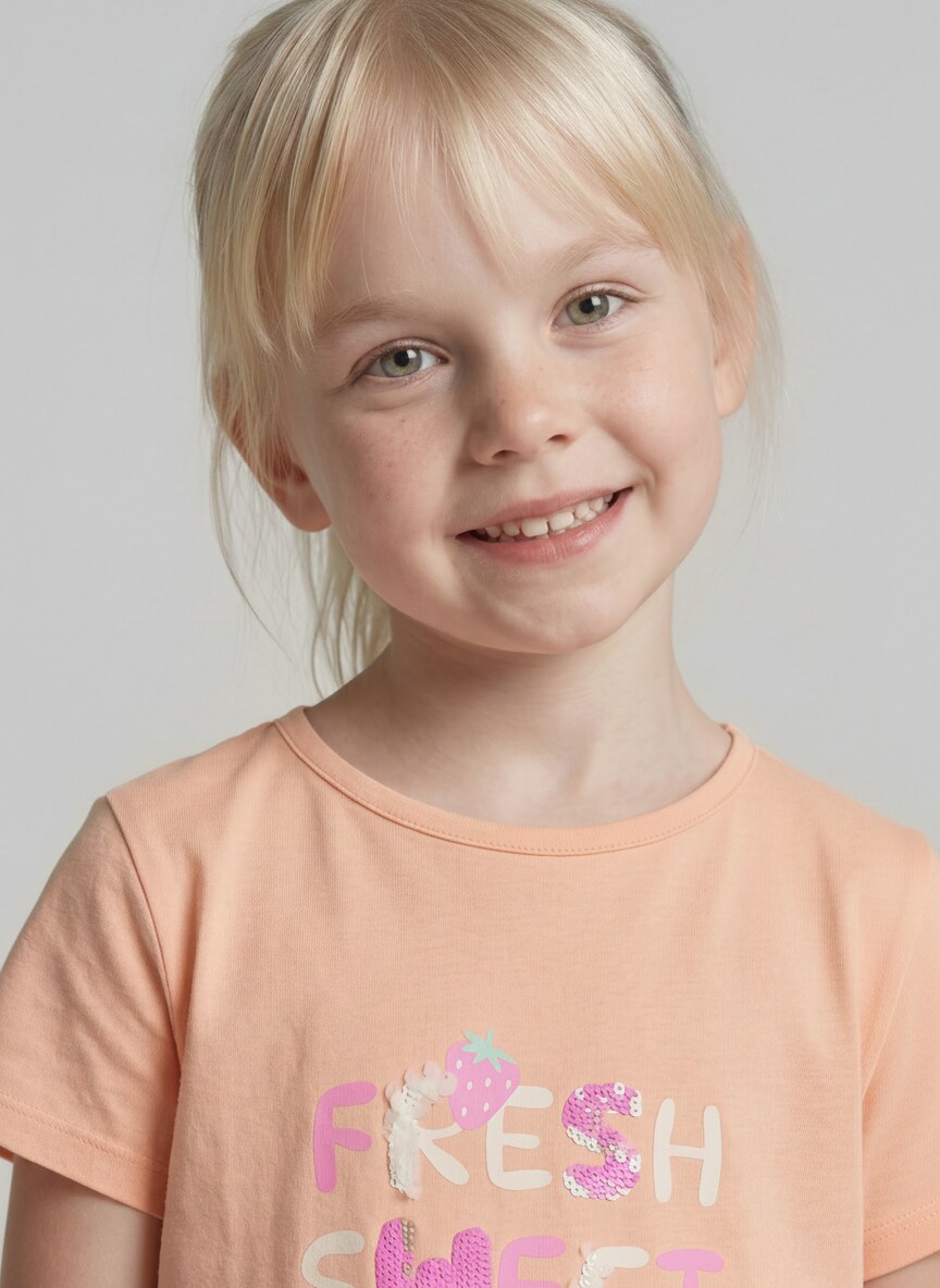 T-shirt with print - peach bloom