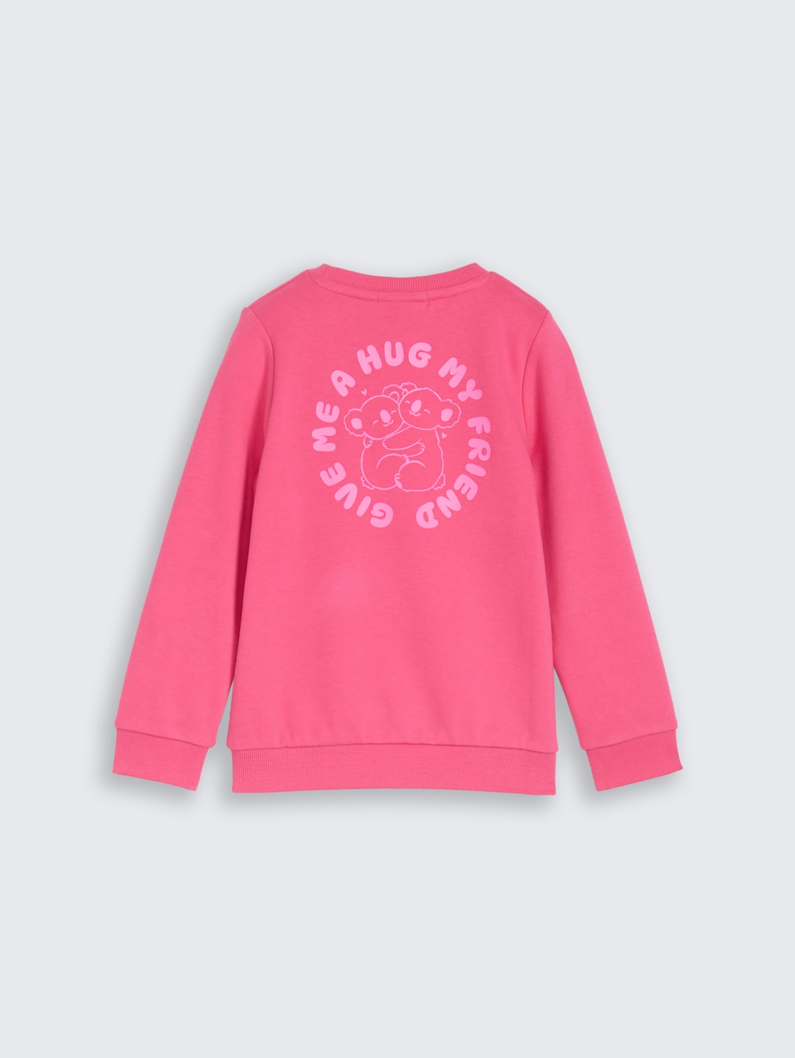 Basic Sweatshirt mit Rückenprint - Flashy Pink