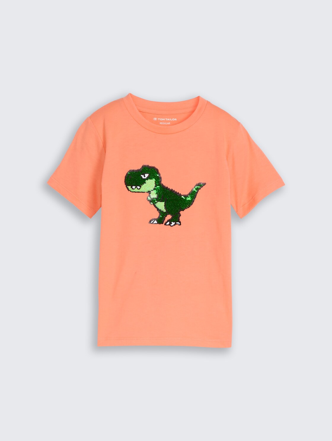 T-Shirt mit Wendepailletten - bright coral - Vorder-Produkt-Ansicht