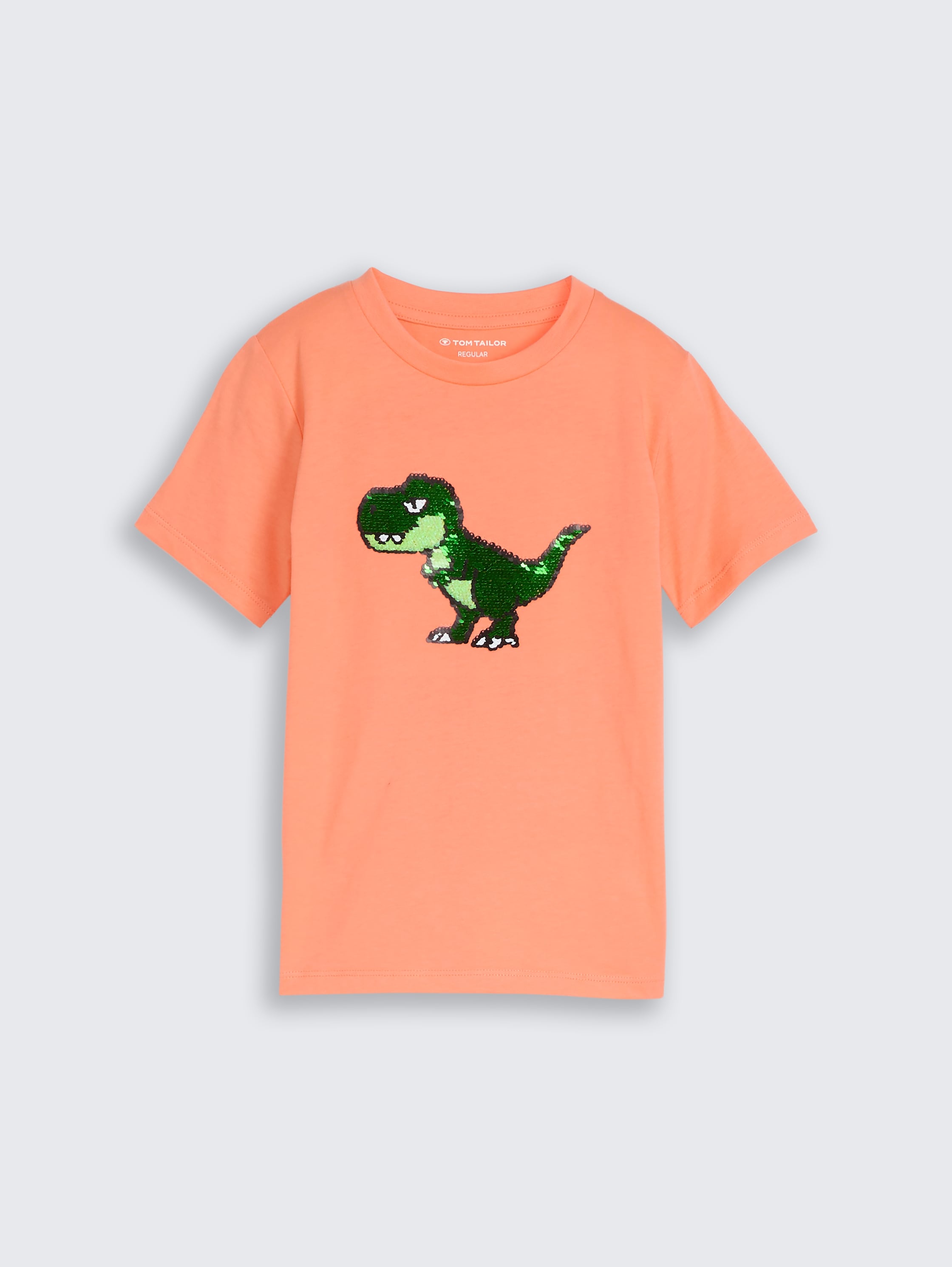 T-shirt à paillettes réversibles - bright coral - Vue de face du produit