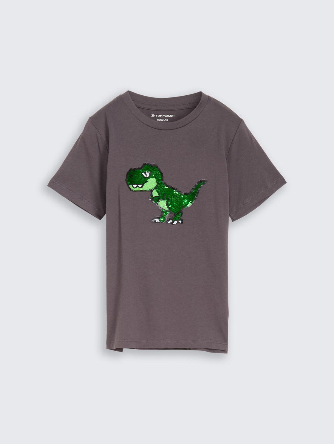 T-Shirt mit Wendepailletten - dark urban grey - Vorder-Produkt-Ansicht