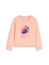 Ausgewählt, Cropped Sweatshirt mit Print von Tom Tailor, orange