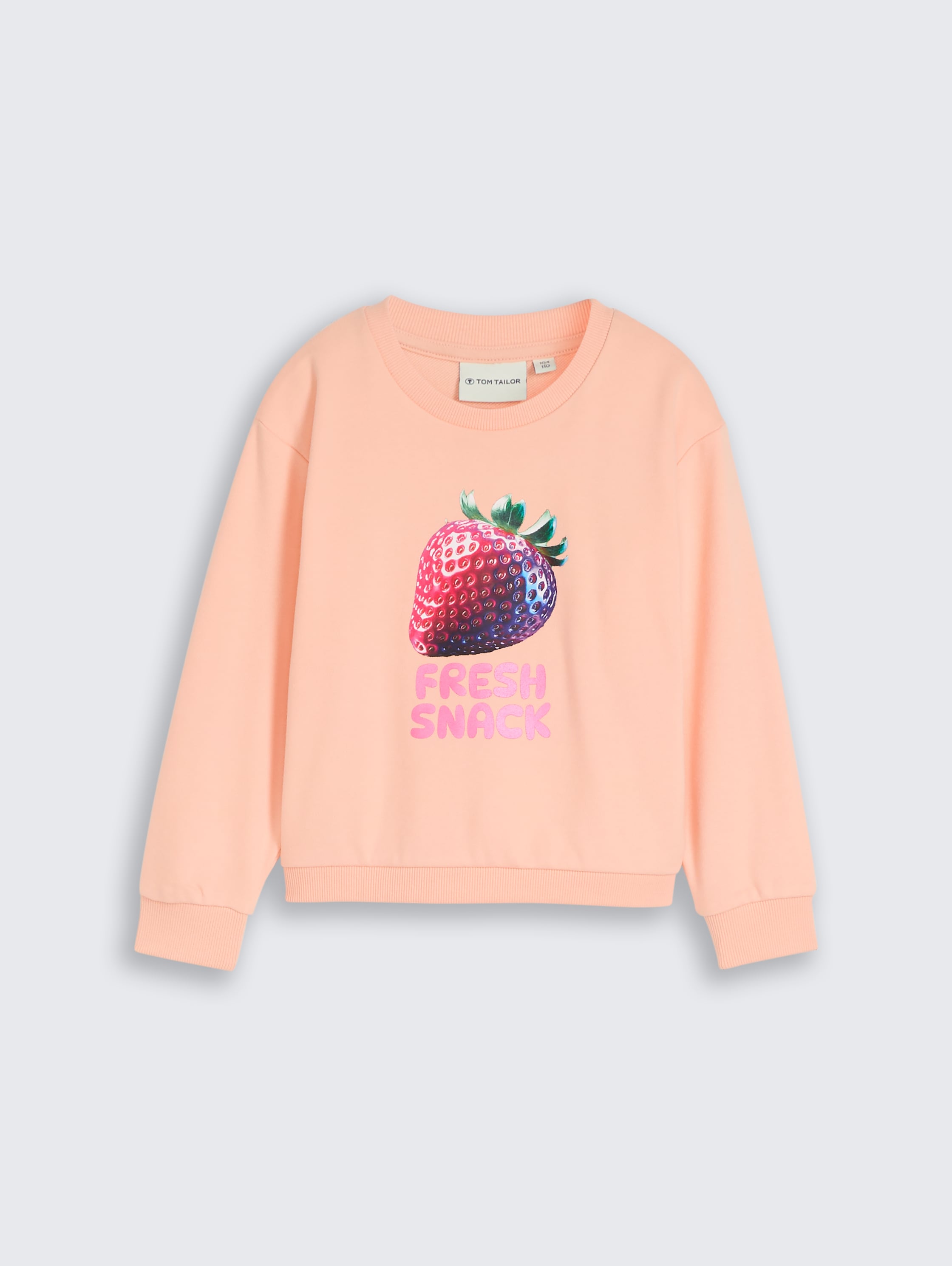 Cropped Sweatshirt mit Print - peach_bloom - 
