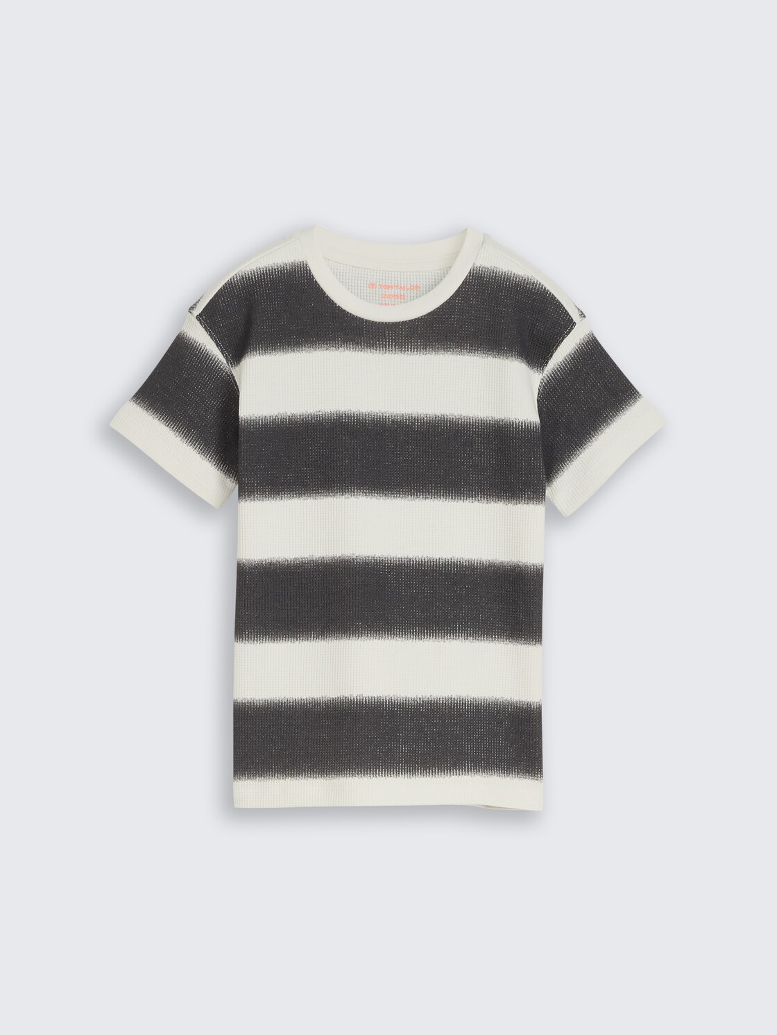 Oversize T-Shirt mit Waffelstruktur - off white grey sprayed stripe - Vorder-Produkt-Ansicht