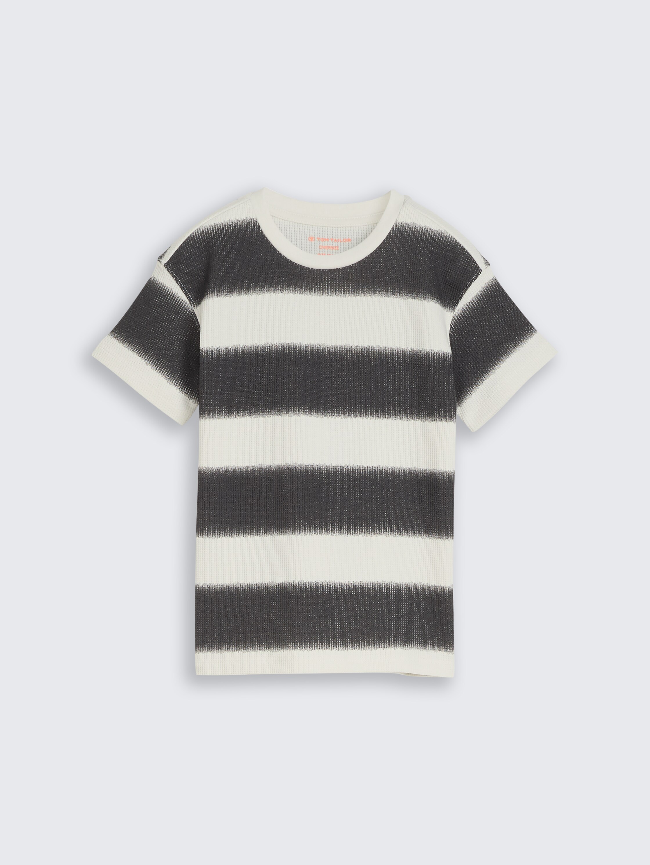 Oversize T-Shirt mit Waffelstruktur - off_white_grey_sprayed_stripe - 