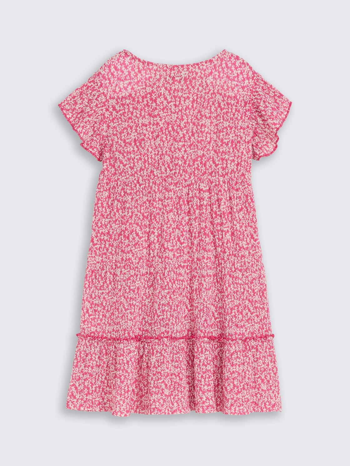 Mini-Kleid mit Volant - small pink flower print