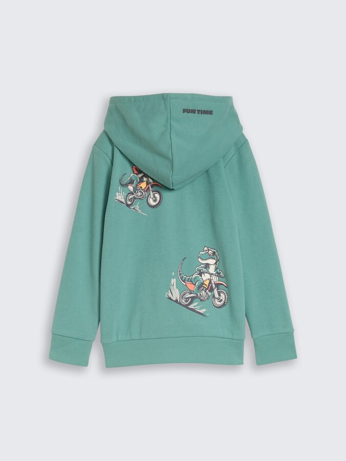 Tom Tailor Regular fit sweatjack in gemêleerde look met labelpatch in donkerblauw online kopen | P&C