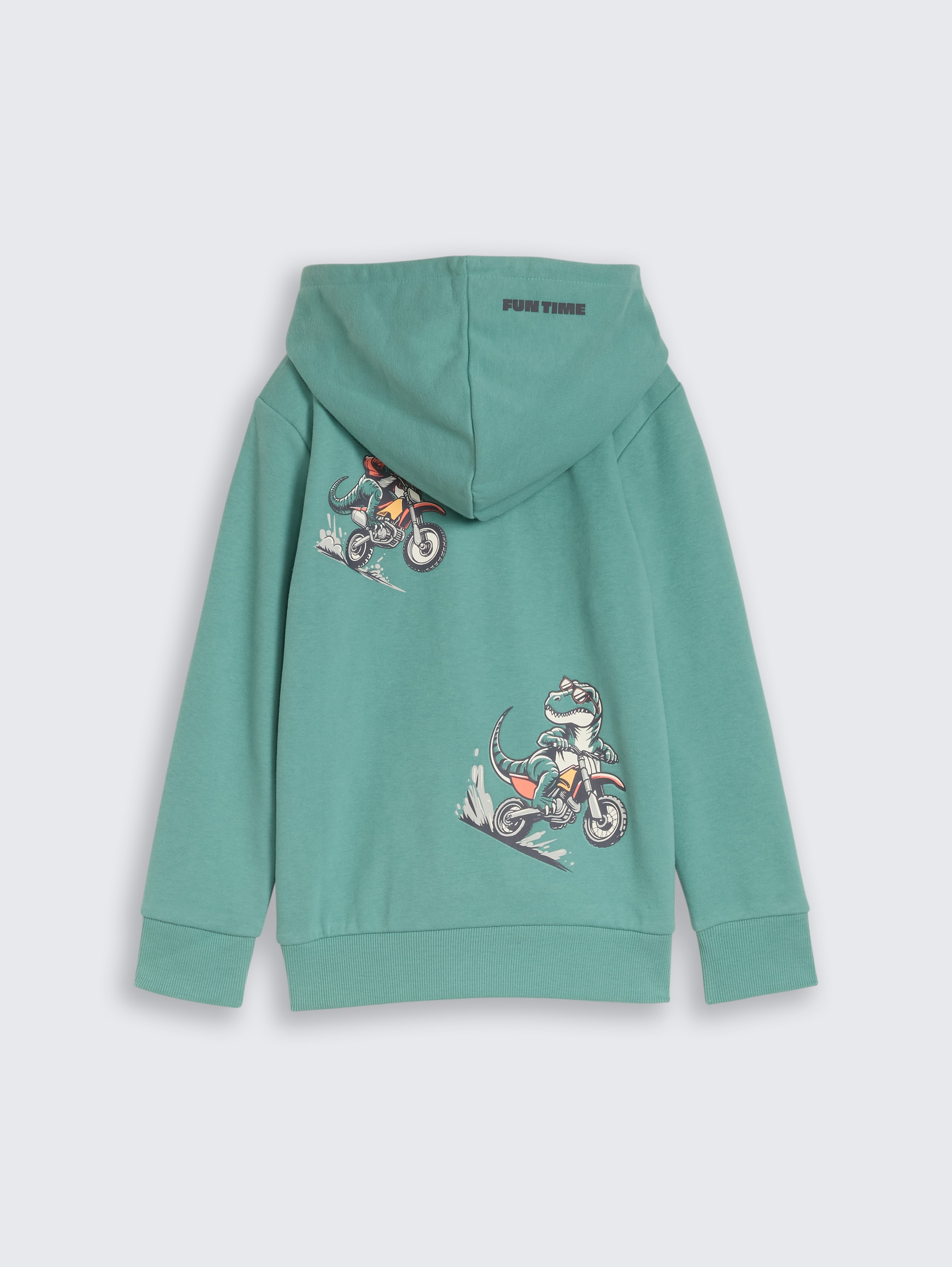 Hoodiesweatshirt met print op de rug - Salvia