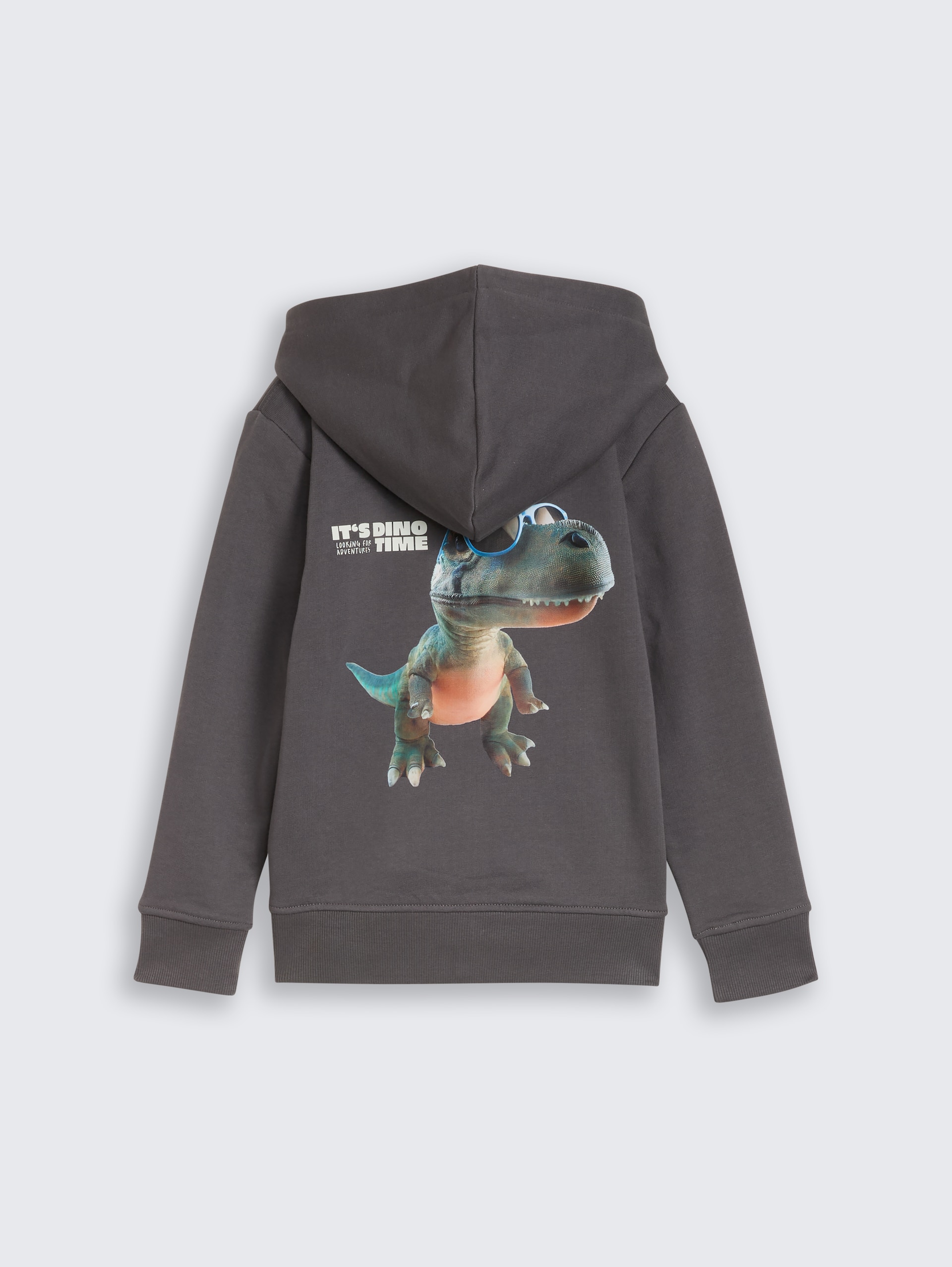 Hoodie Sweatjacke mit Rückenprint - dark urban grey