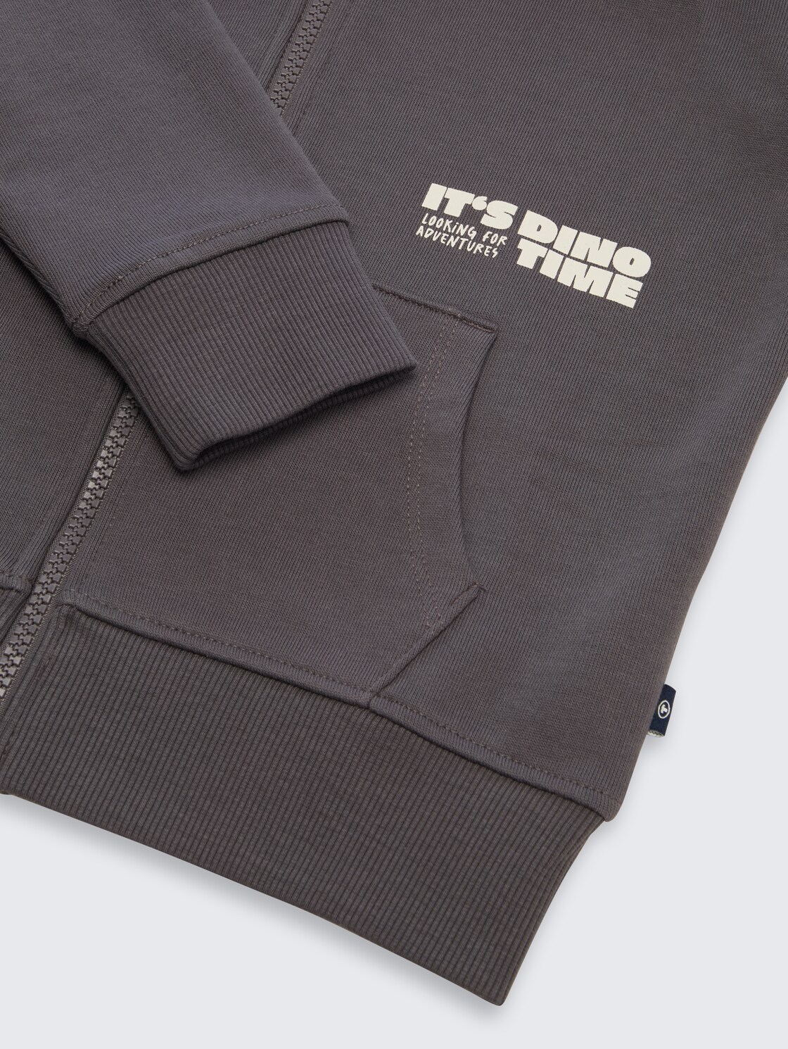 Hoodie Sweatjacke mit Rückenprint - dark urban grey - Detail-Model-Ansicht