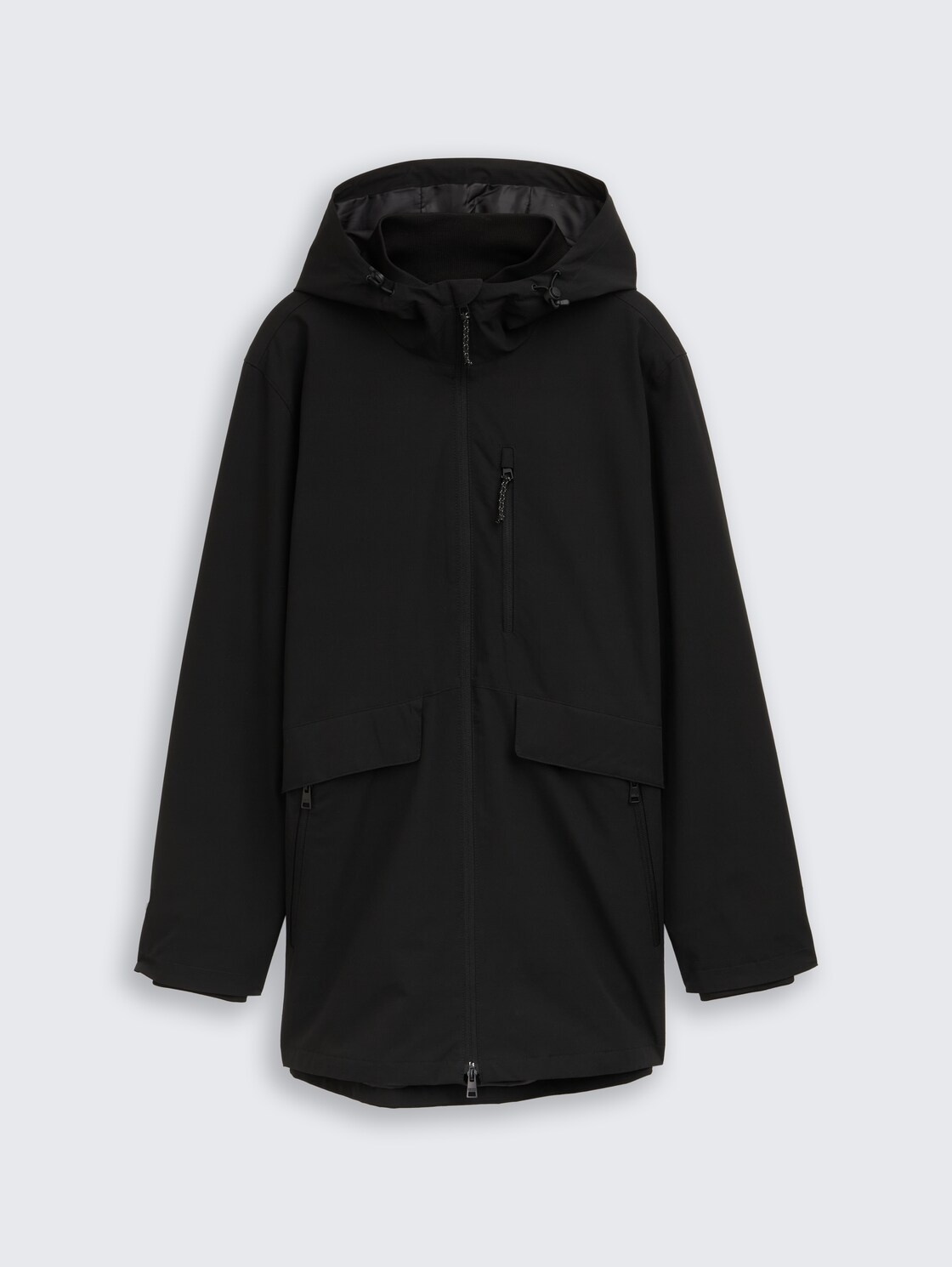 Relaxed Fit Ultralight Funktionsjacke aus wasserabweisendem Material - Black - Vorder-Produkt-Ansicht