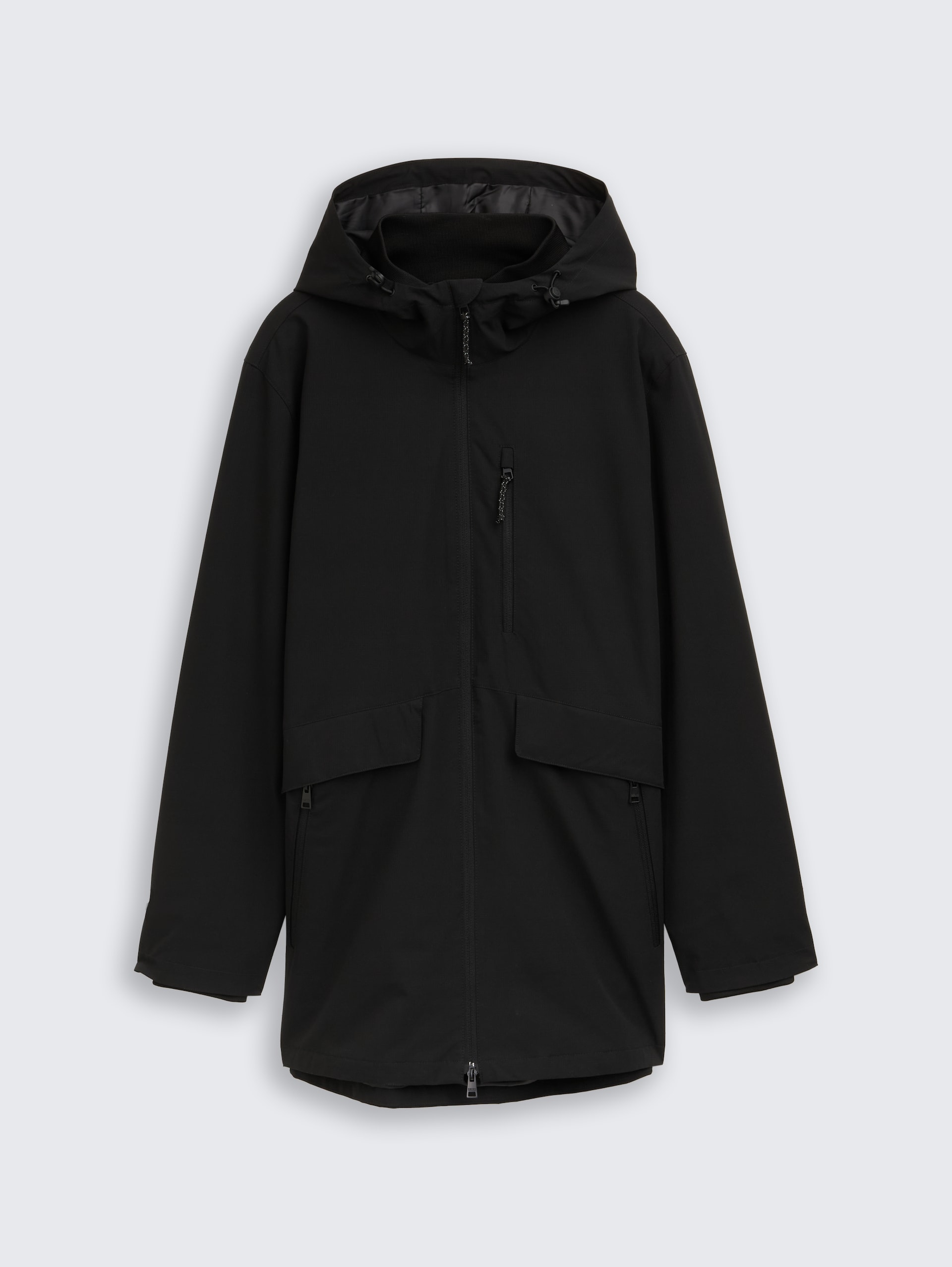 Relaxed Fit Ultralight Funktionsjacke aus wasserabweisendem Material - Black - Vorder-Produkt-Ansicht