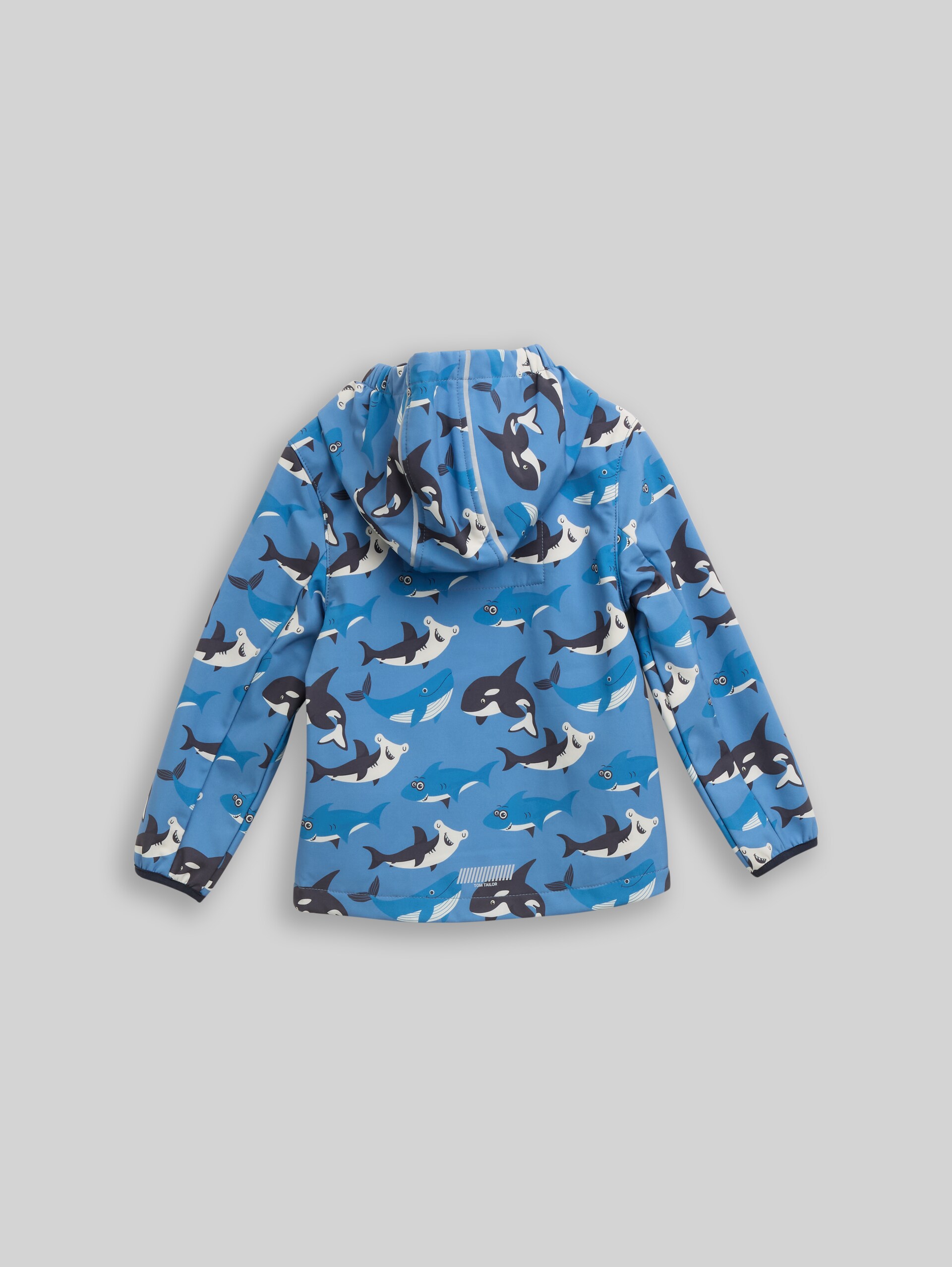 Softshell jacket with water-repellent function - blue ocean friends design