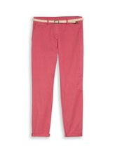 Ausgewählt, Slim Chino Hose mit Gürtel von Tom Tailor, rot
