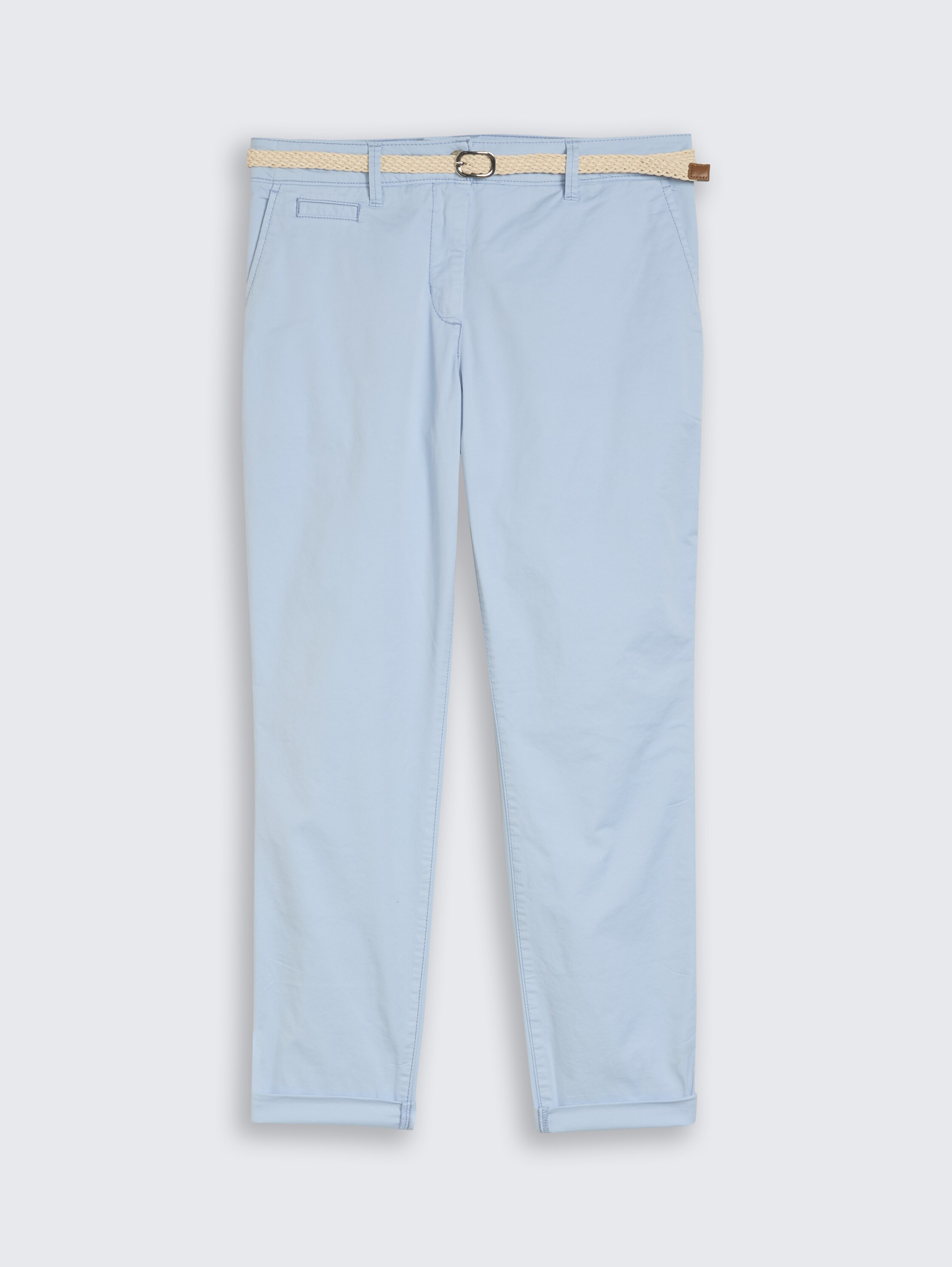 Slim chino broek met riem - kentucky_blue - 