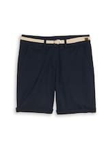 Nicht ausgewählt, Chino Bermuda Shorts mit Gürtel von Tom Tailor, blau