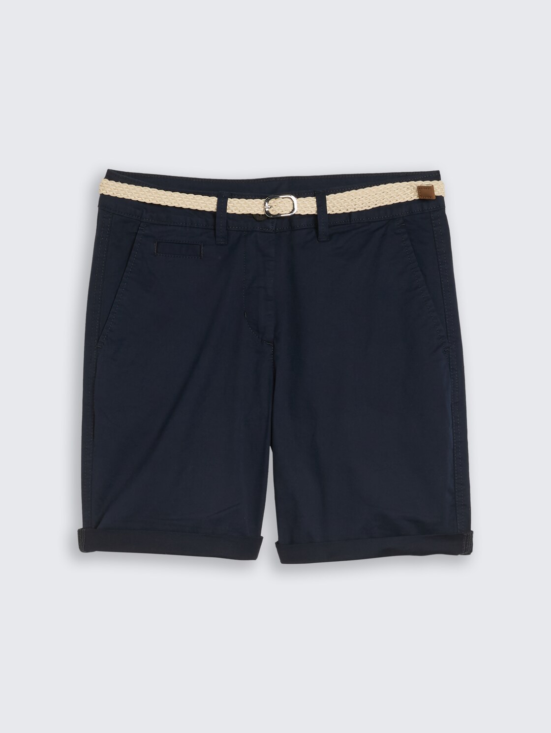 Chino Bermuda Shorts mit Gürtel - sky captain blue - Vorder-Produkt-Ansicht